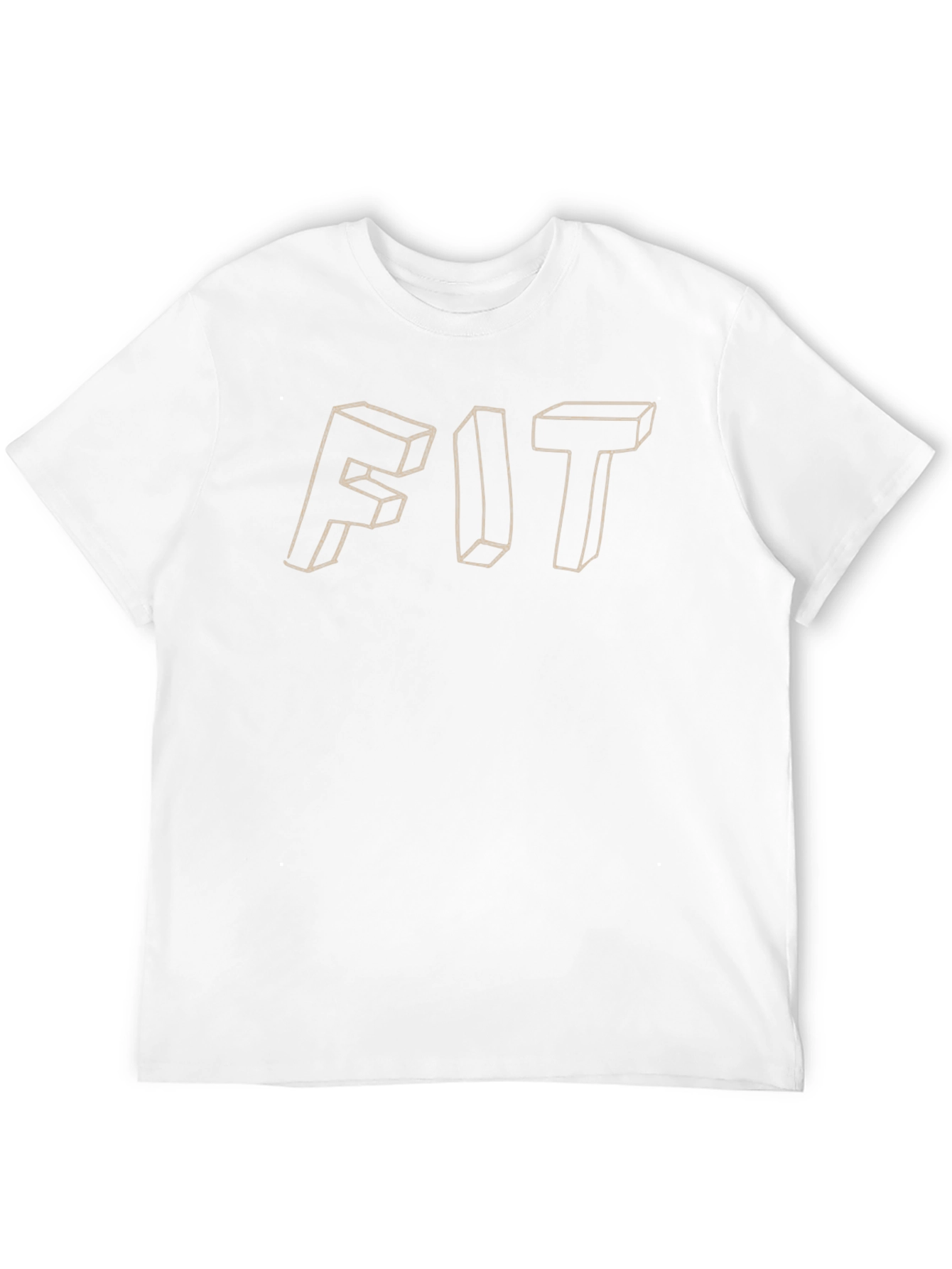Mens FIT Graphic Tee - Black Cotton T-Shirt