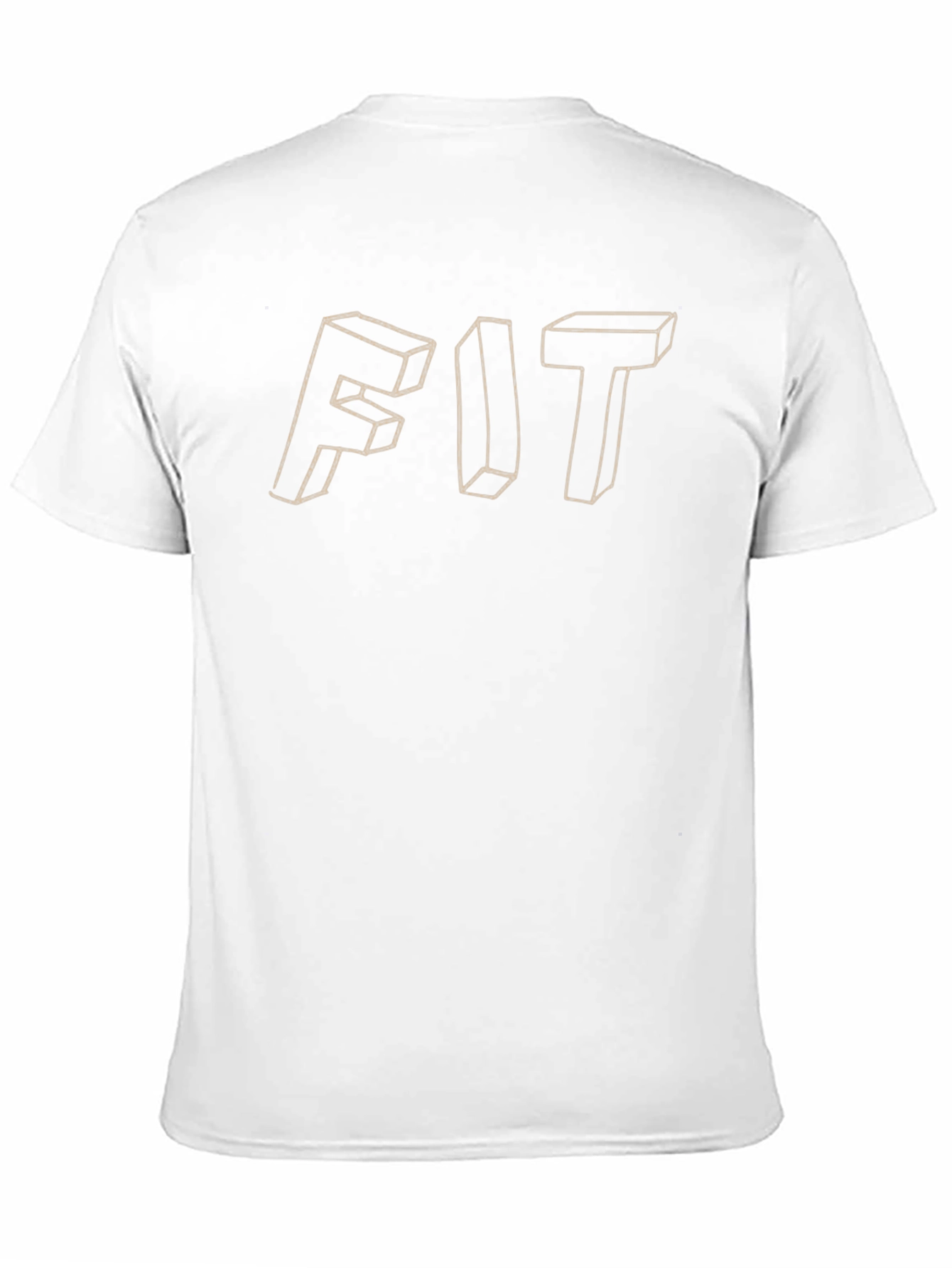Mens FIT Graphic Tee - Black Cotton T-Shirt