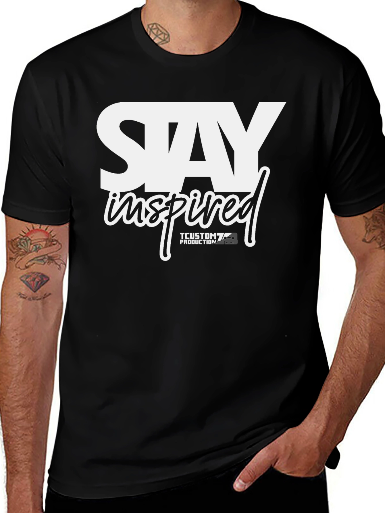 Stay Inspired Graphic T-Shirt - Black