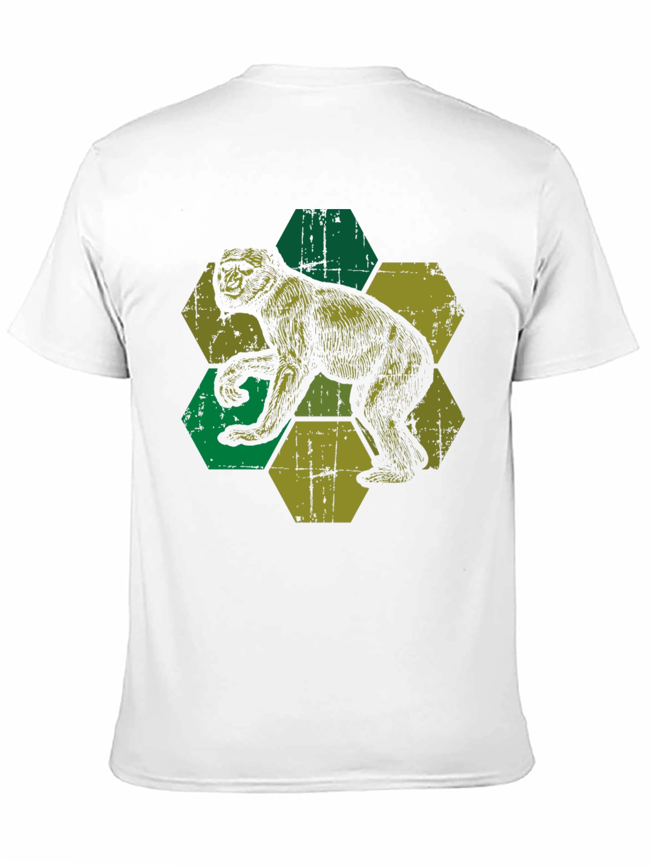 Retro Monkey Hexagon Graphic Tee