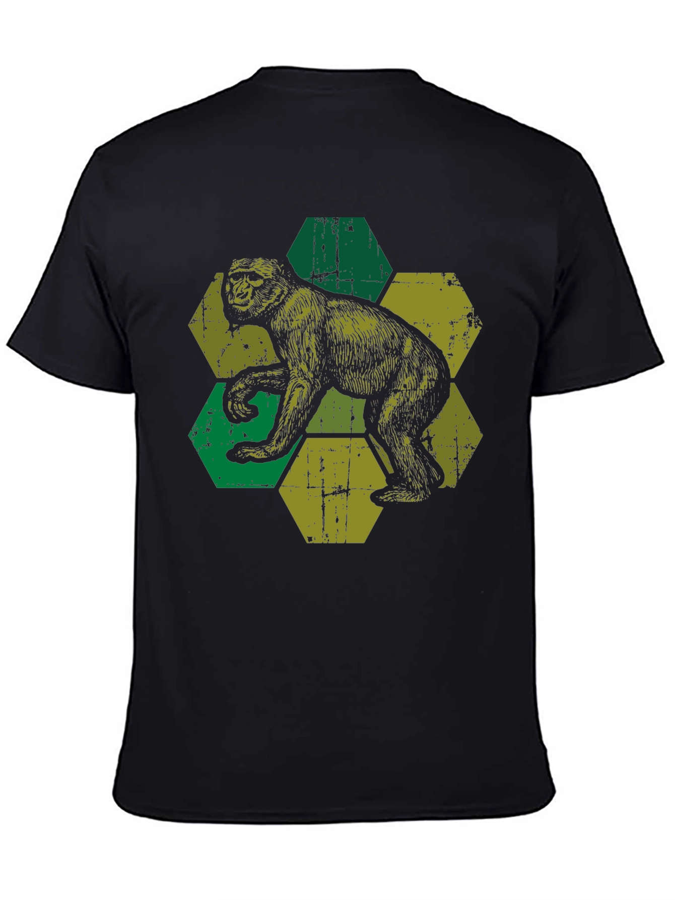 Retro Monkey Hexagon Graphic Tee