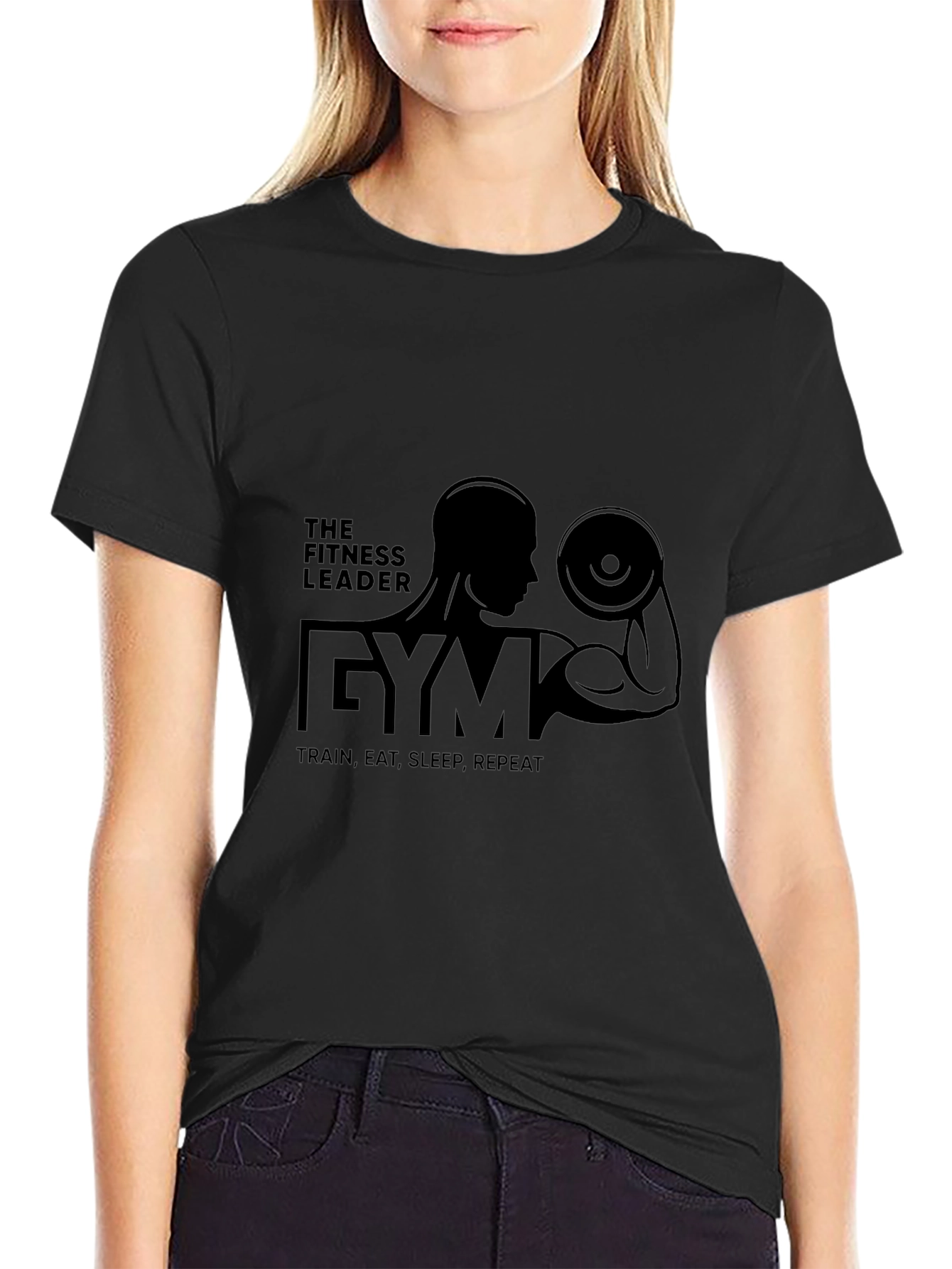 Fitness Leader Gym T-Shirt - Train Eat Sleep Repeat
