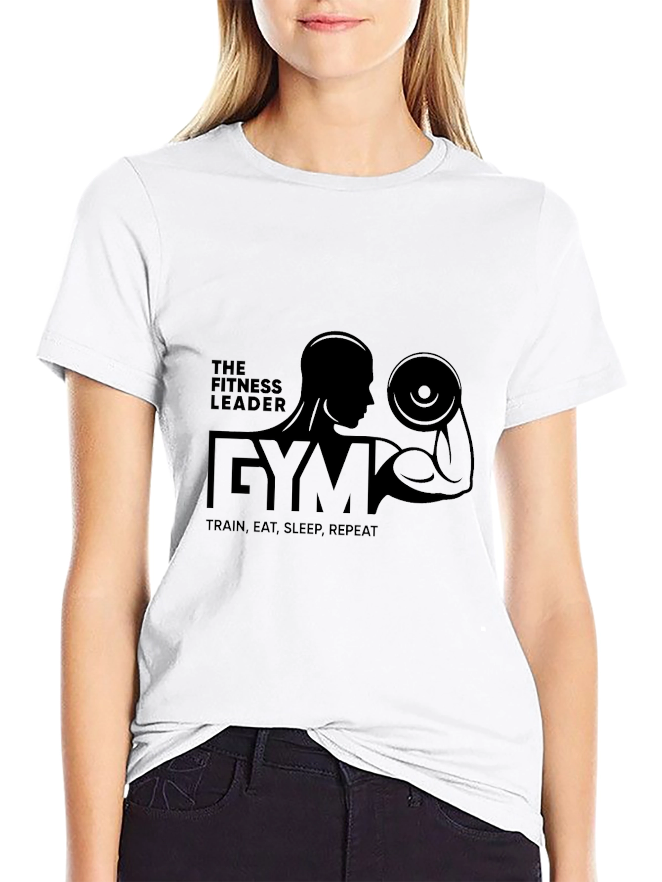 Fitness Leader Gym T-Shirt - Train Eat Sleep Repeat