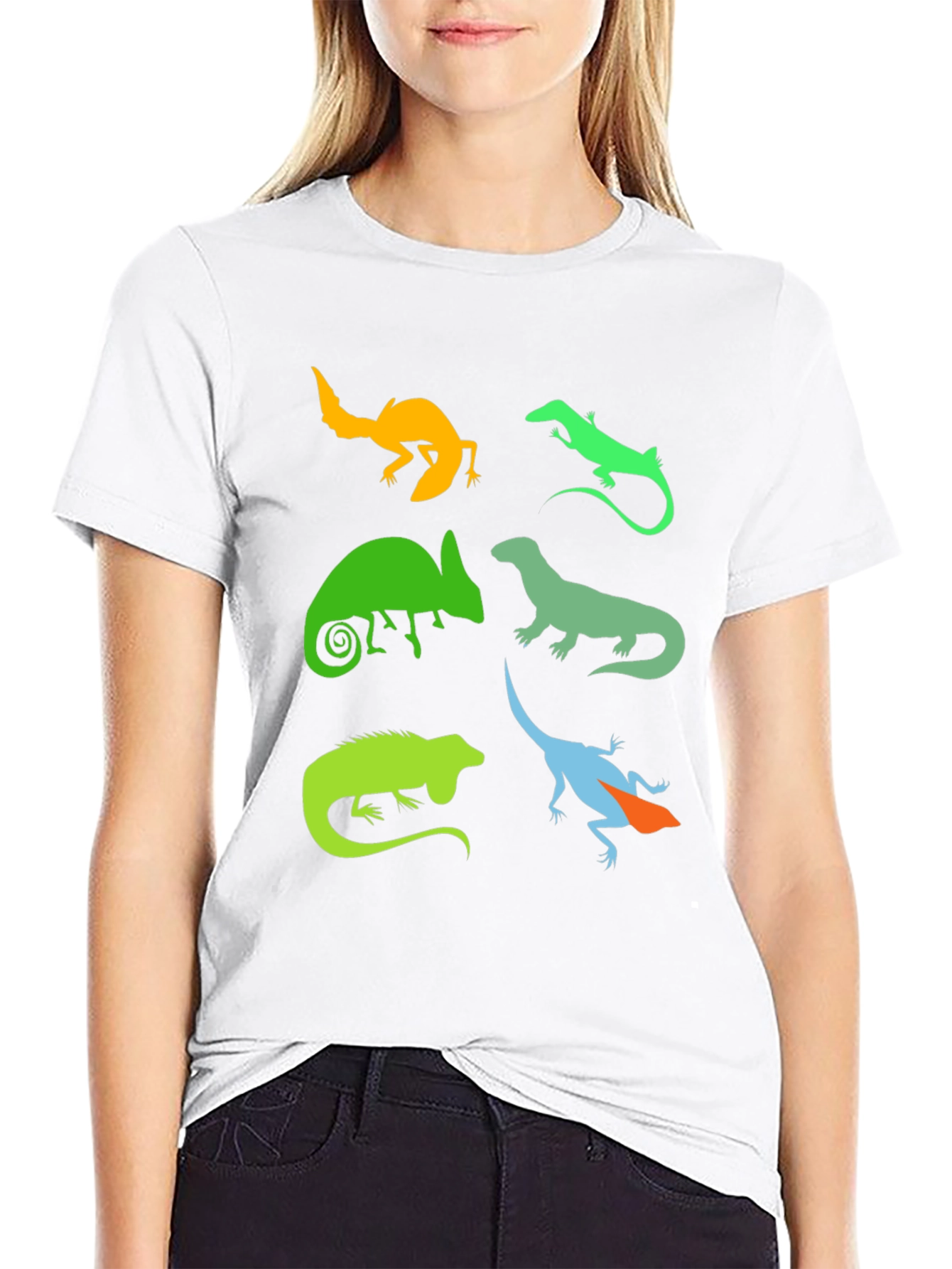 Lizard Silhouette Graphic T-Shirt - Reptile Lover Tee