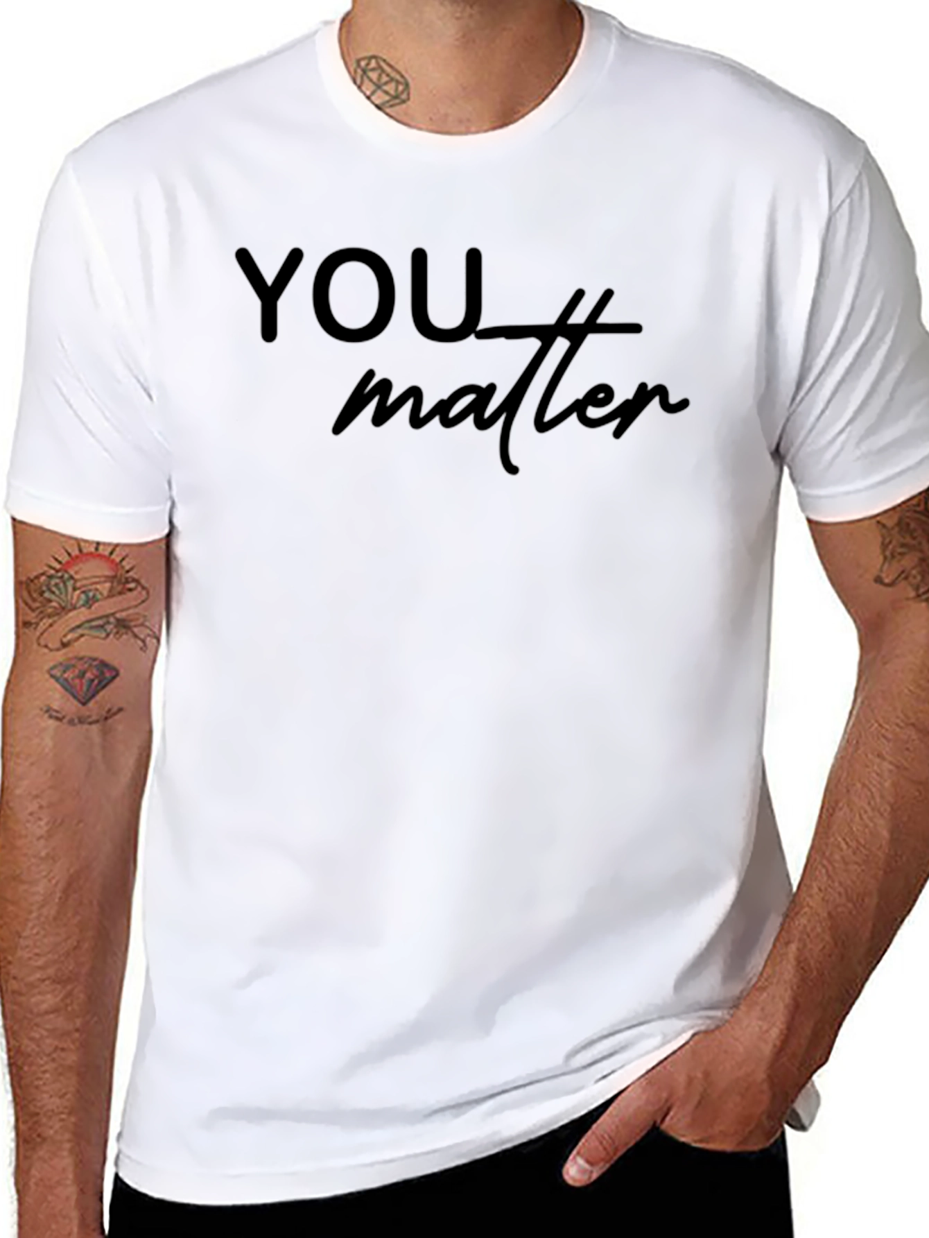 You Matter Black T-Shirt Mens Comfort Fit