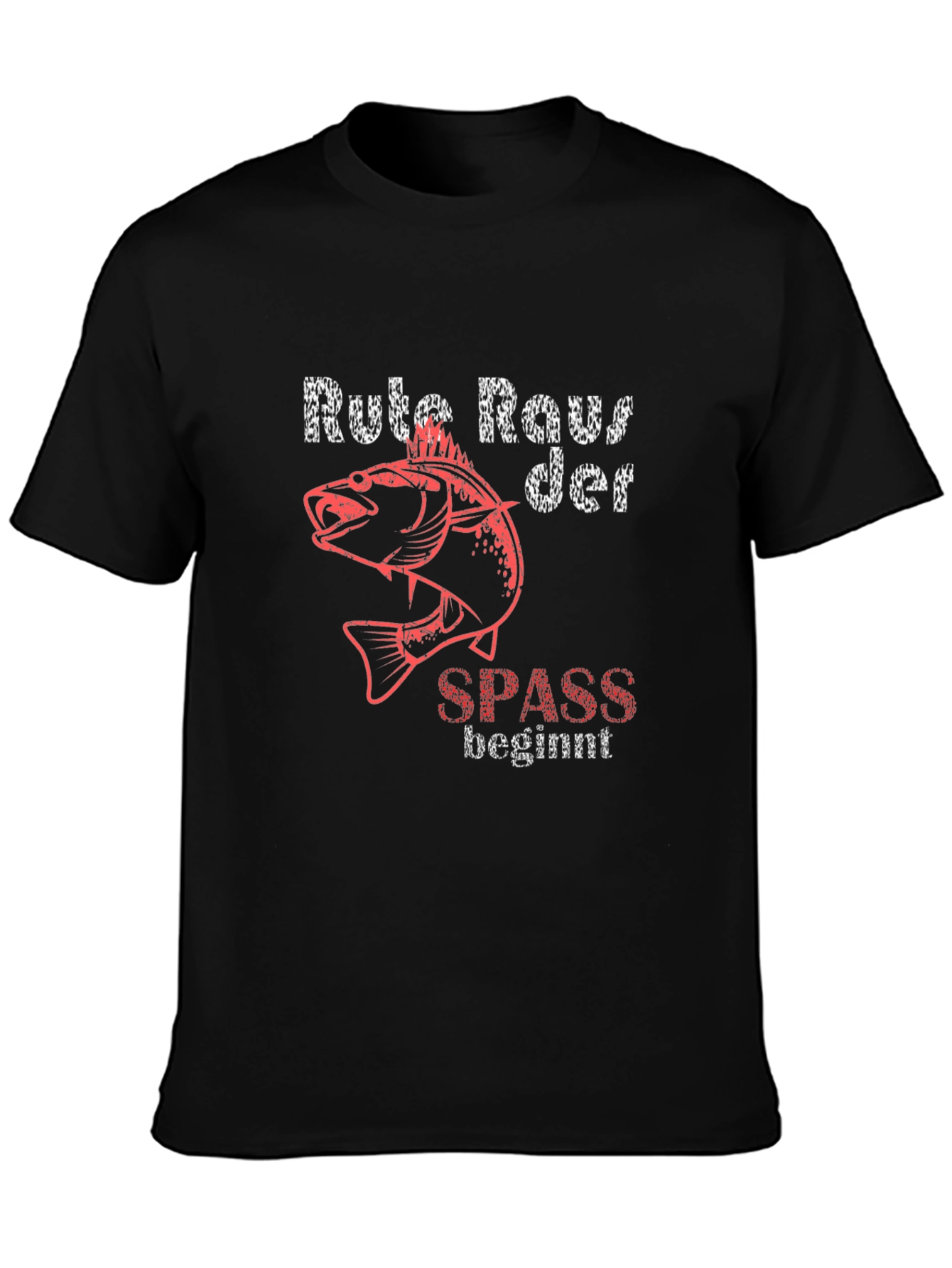 Fishing T-Shirt - Rute Raus der Spass beginnt