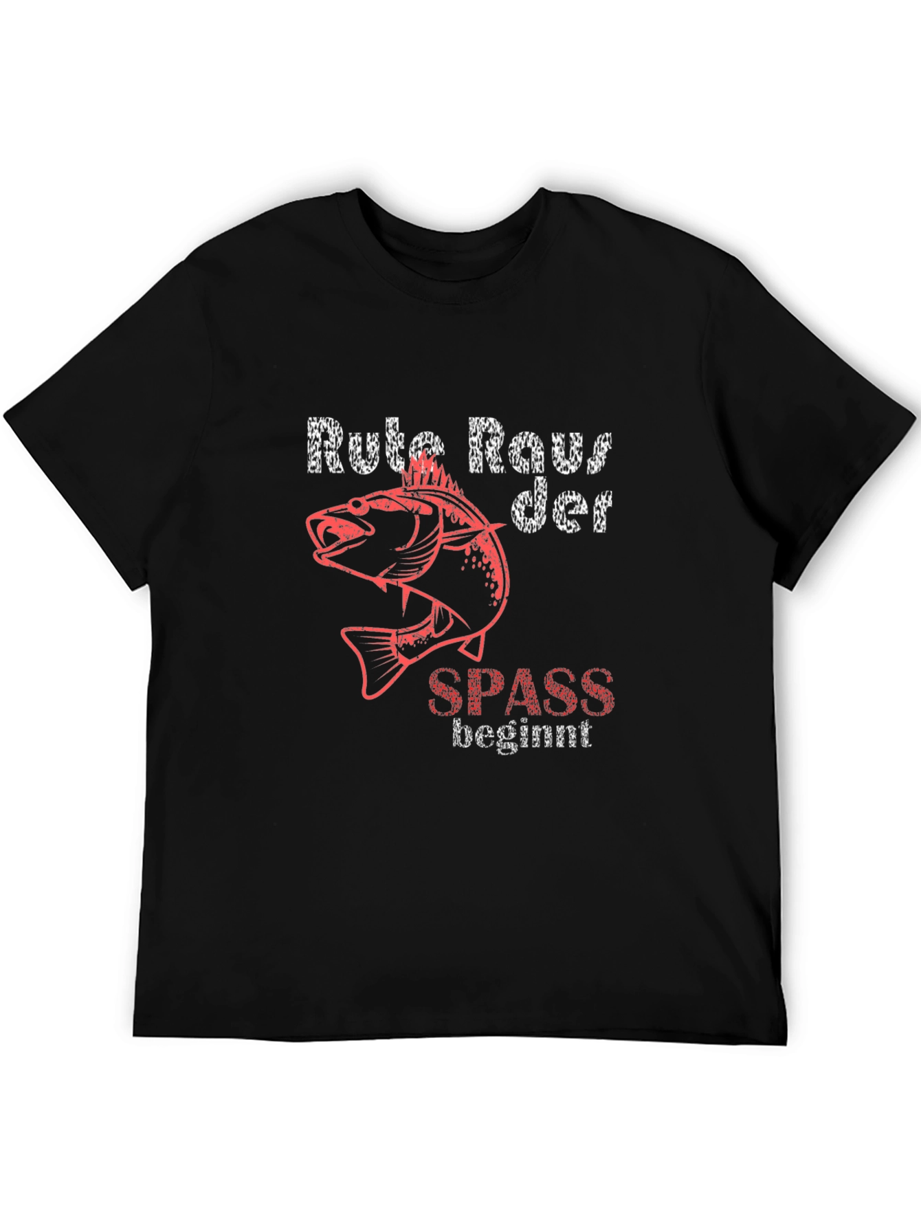 Fishing T-Shirt - Rute Raus der Spass beginnt