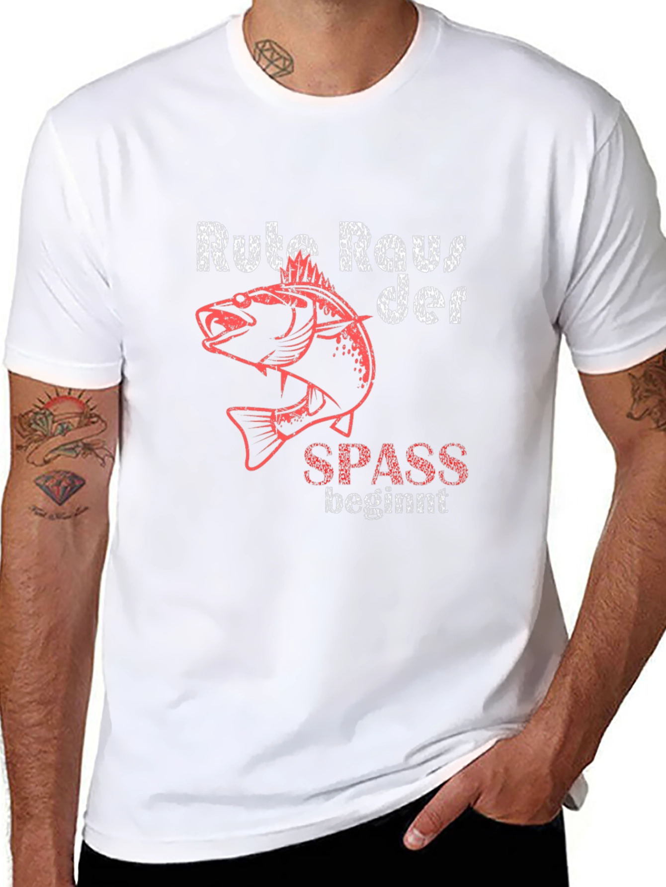Fishing T-Shirt - Rute Raus der Spass beginnt