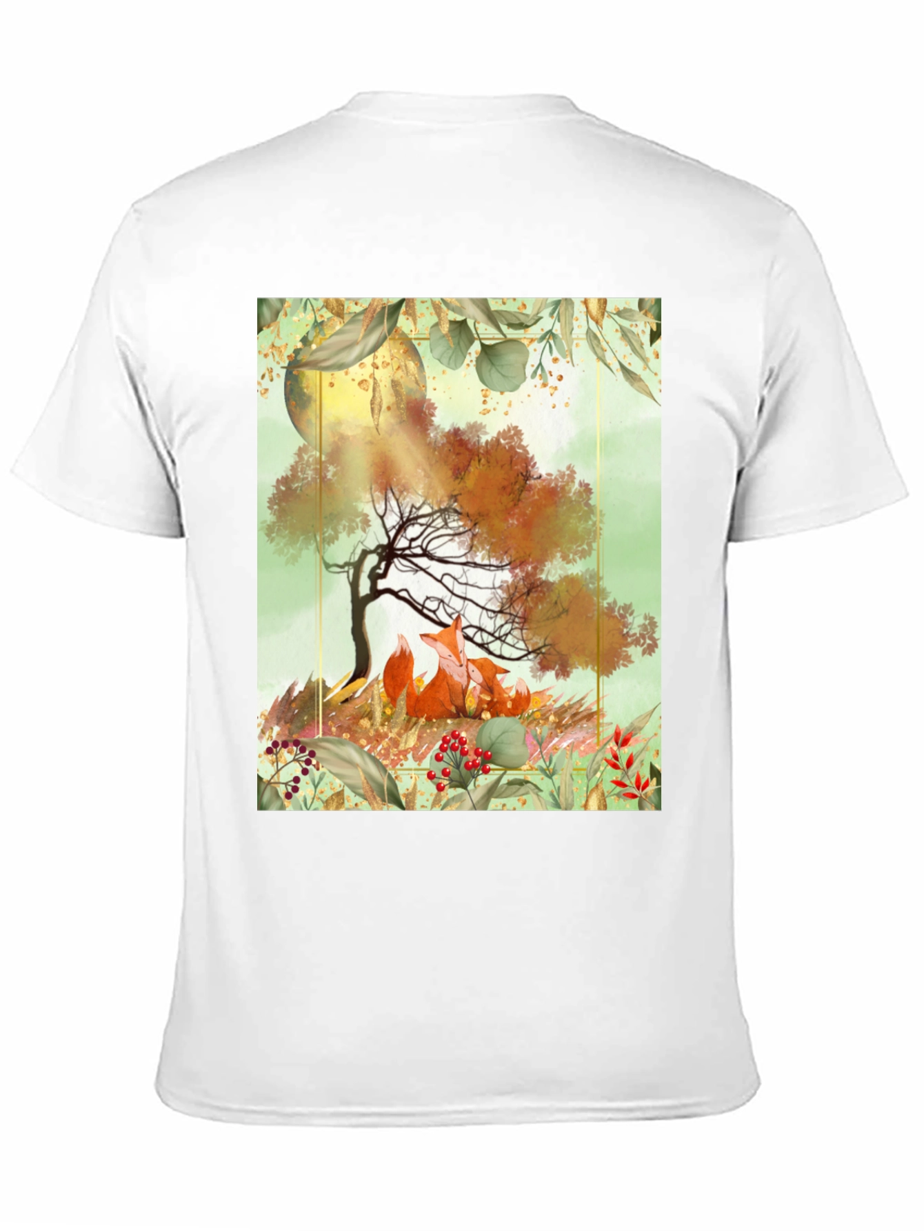 Fox & Tree Graphic T-Shirt - Nature Inspired Tee