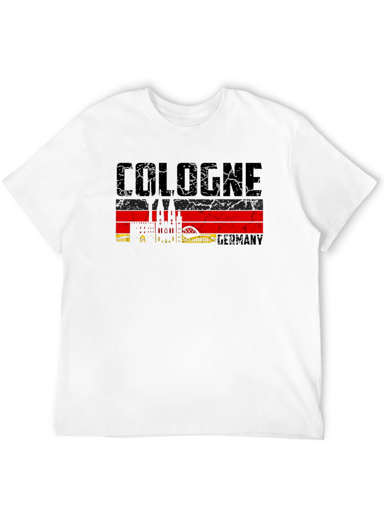 Cologne Germany Skyline Black Graphic Tee