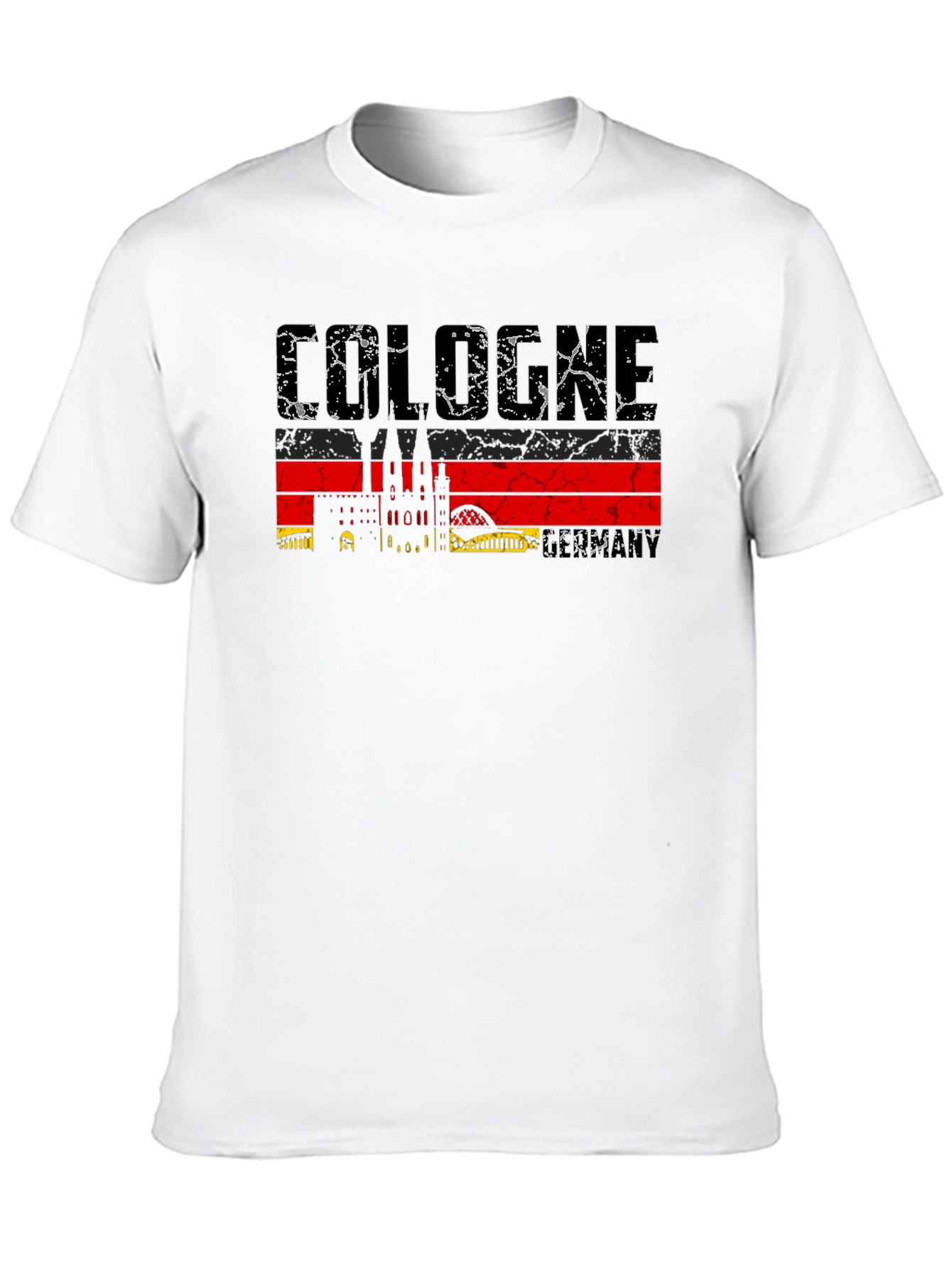 Cologne Germany Skyline Black Graphic Tee