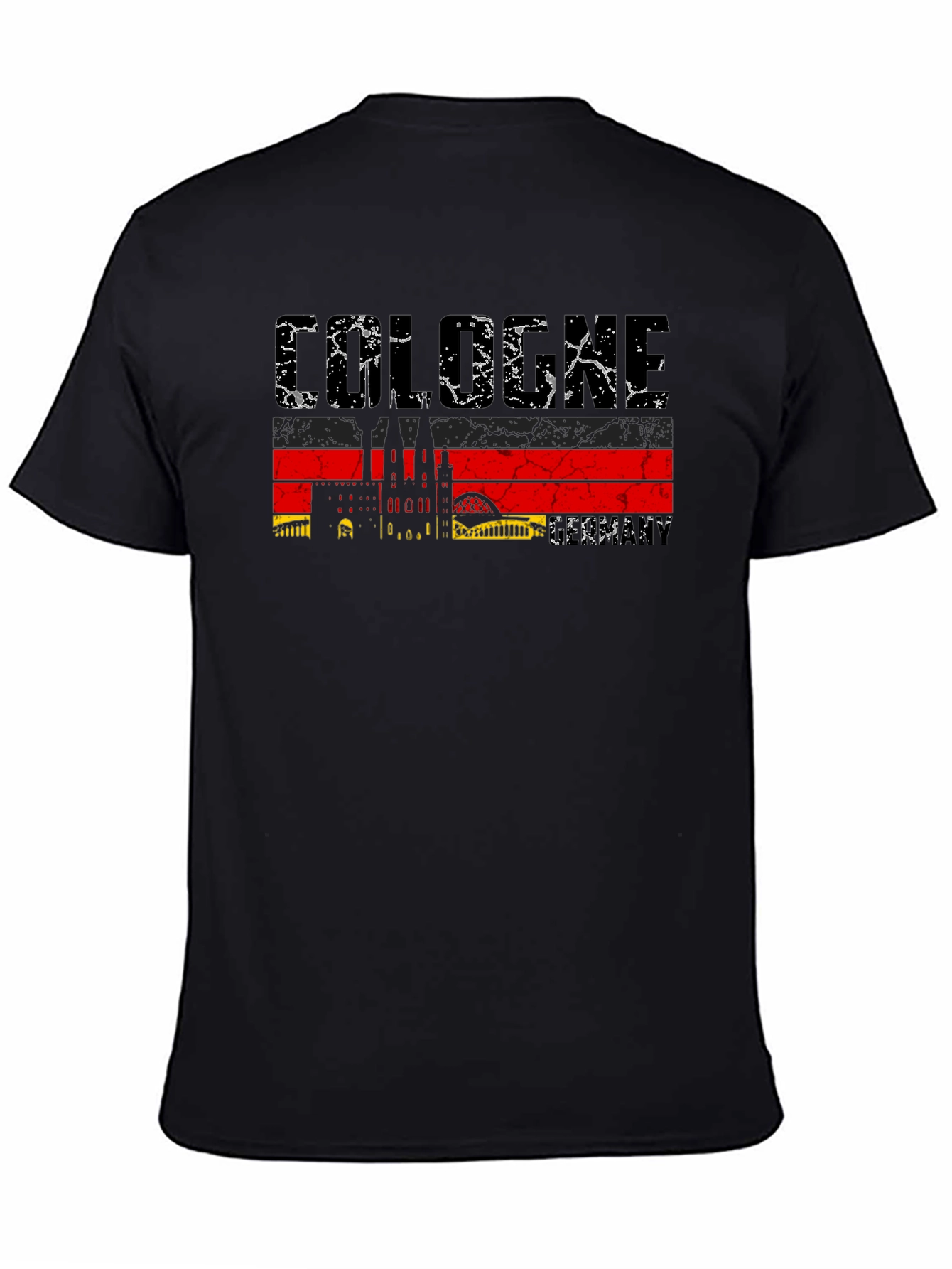 Cologne Germany Skyline Black Graphic Tee