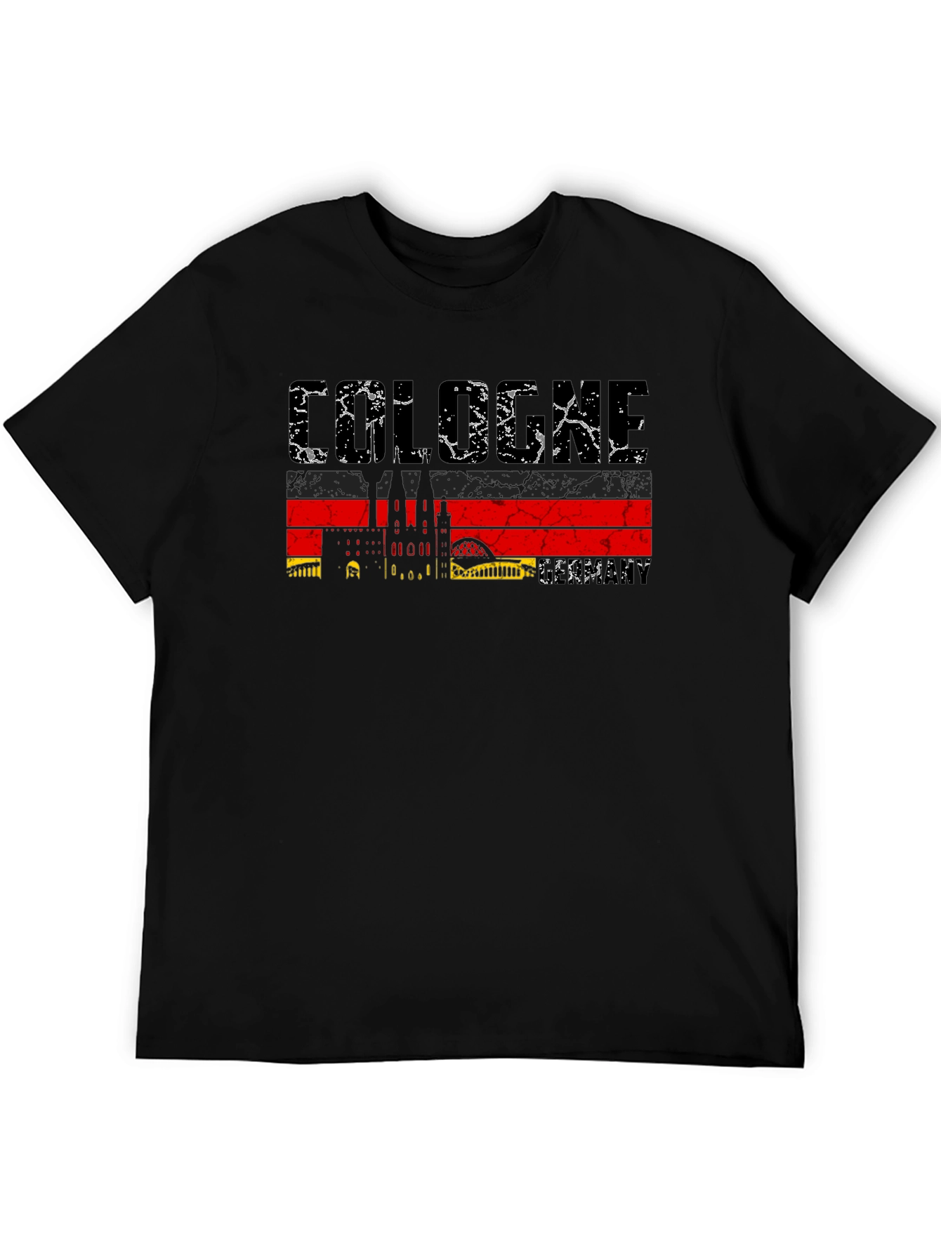 Cologne Germany Skyline Black Graphic Tee
