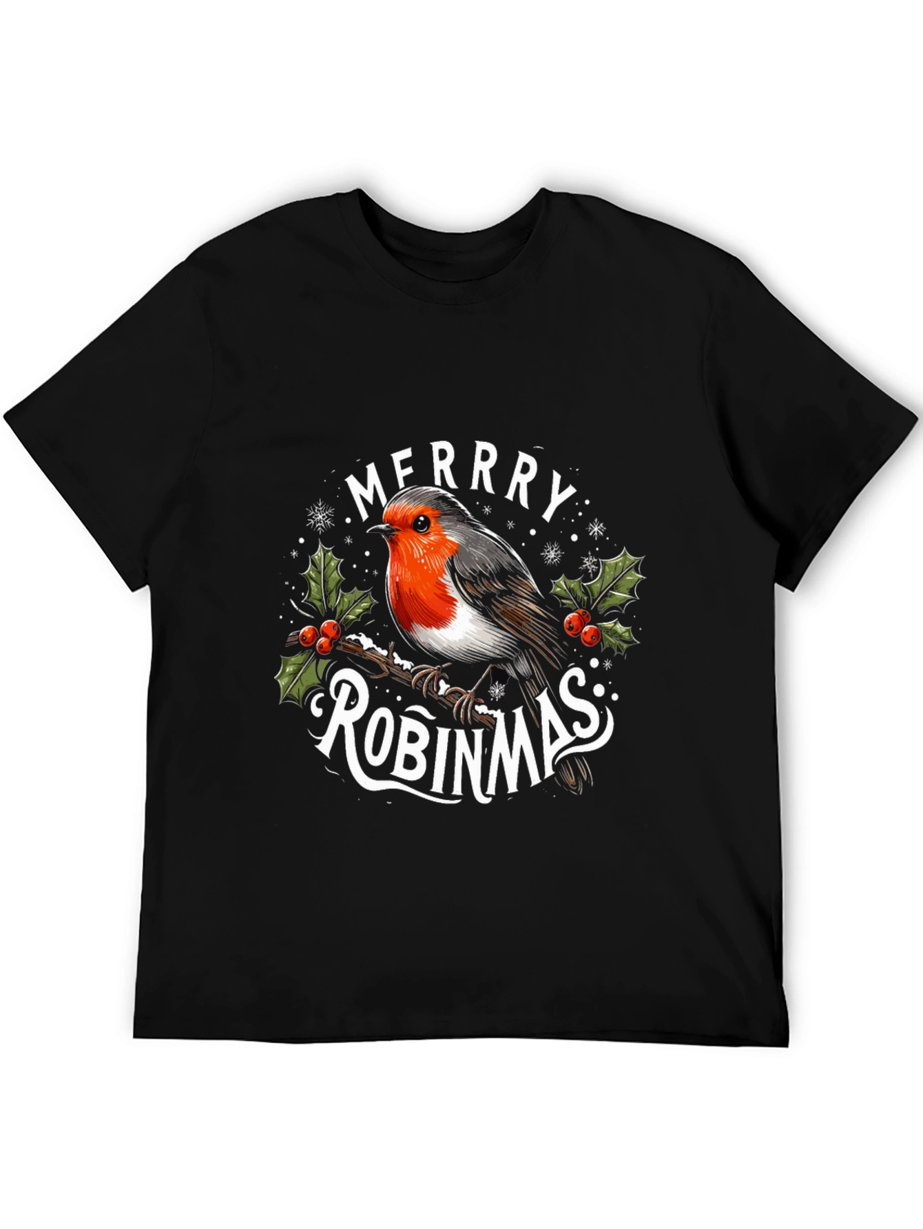 Merry Robinmas Holiday Graphic T-Shirt