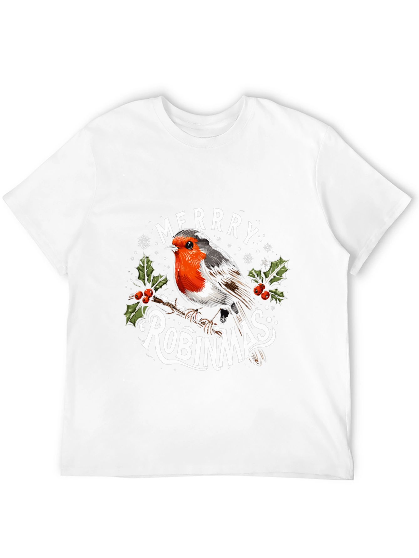 Merry Robinmas Holiday Graphic T-Shirt