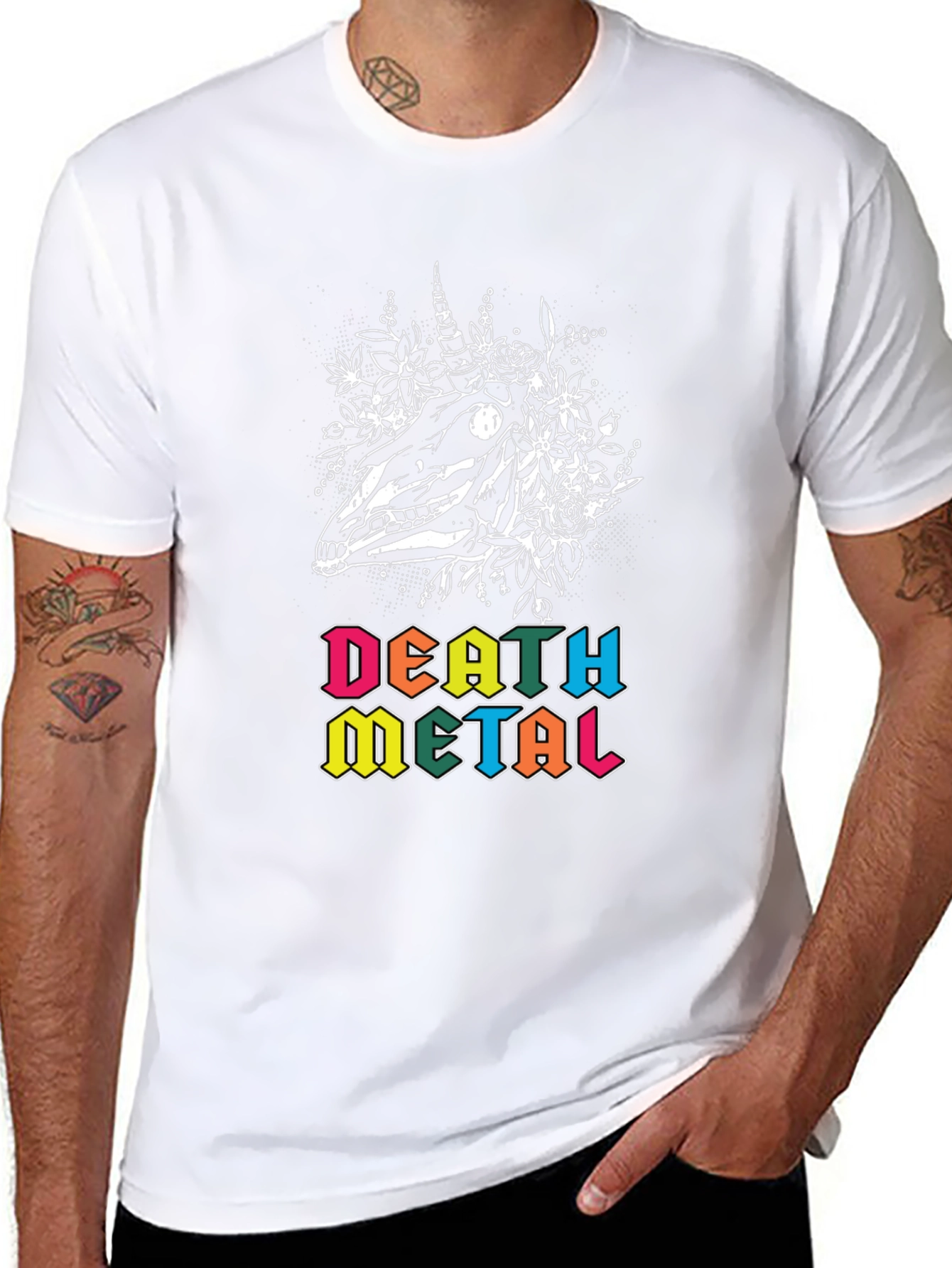 Death Metal Unicorn Skull T-Shirt