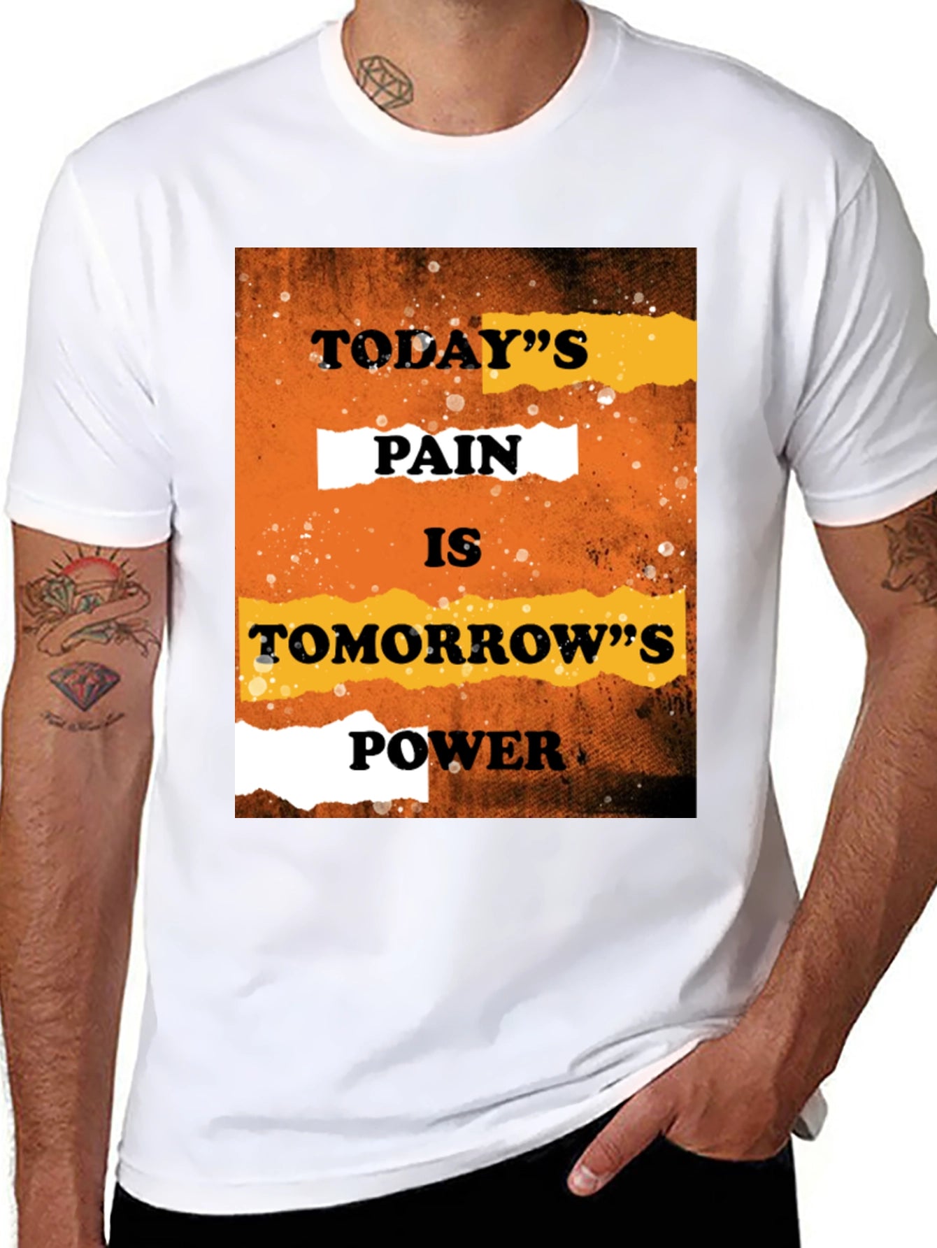 Motivational Graphic Tee - Todays Pain Tomorrows Power