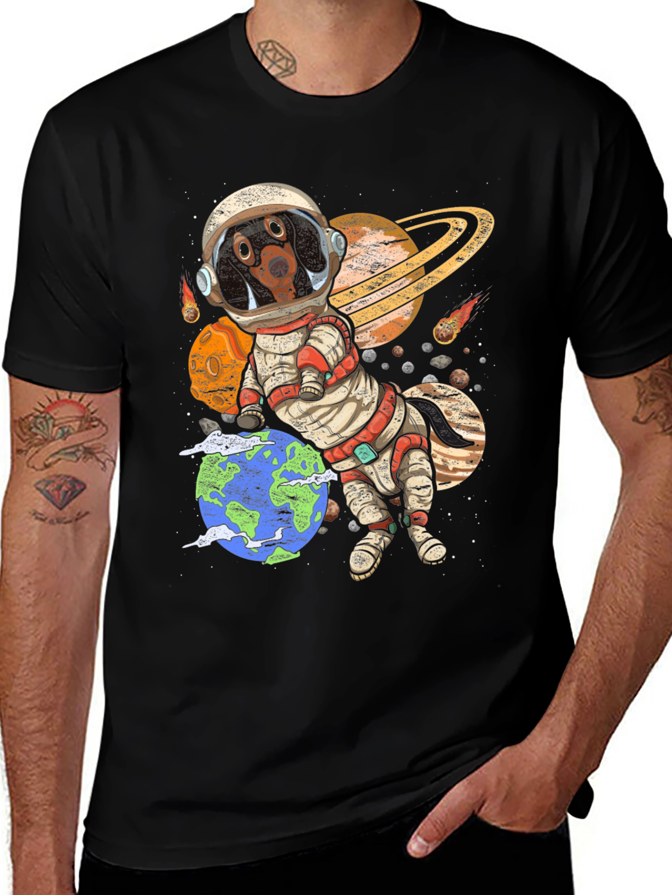 Dog Astronaut Graphic Tee
