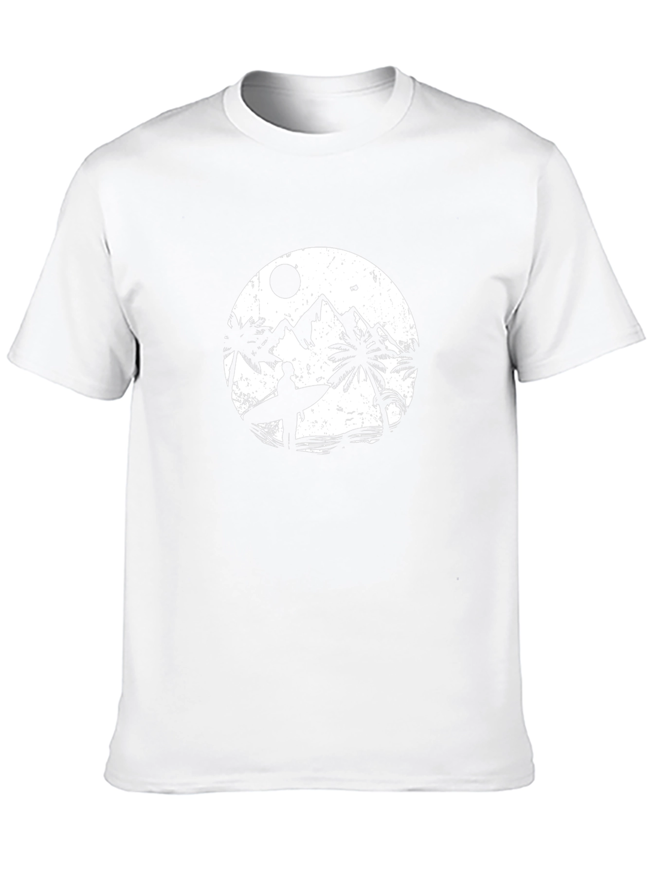 Surfer Graphic Tee - Black Cotton T-Shirt