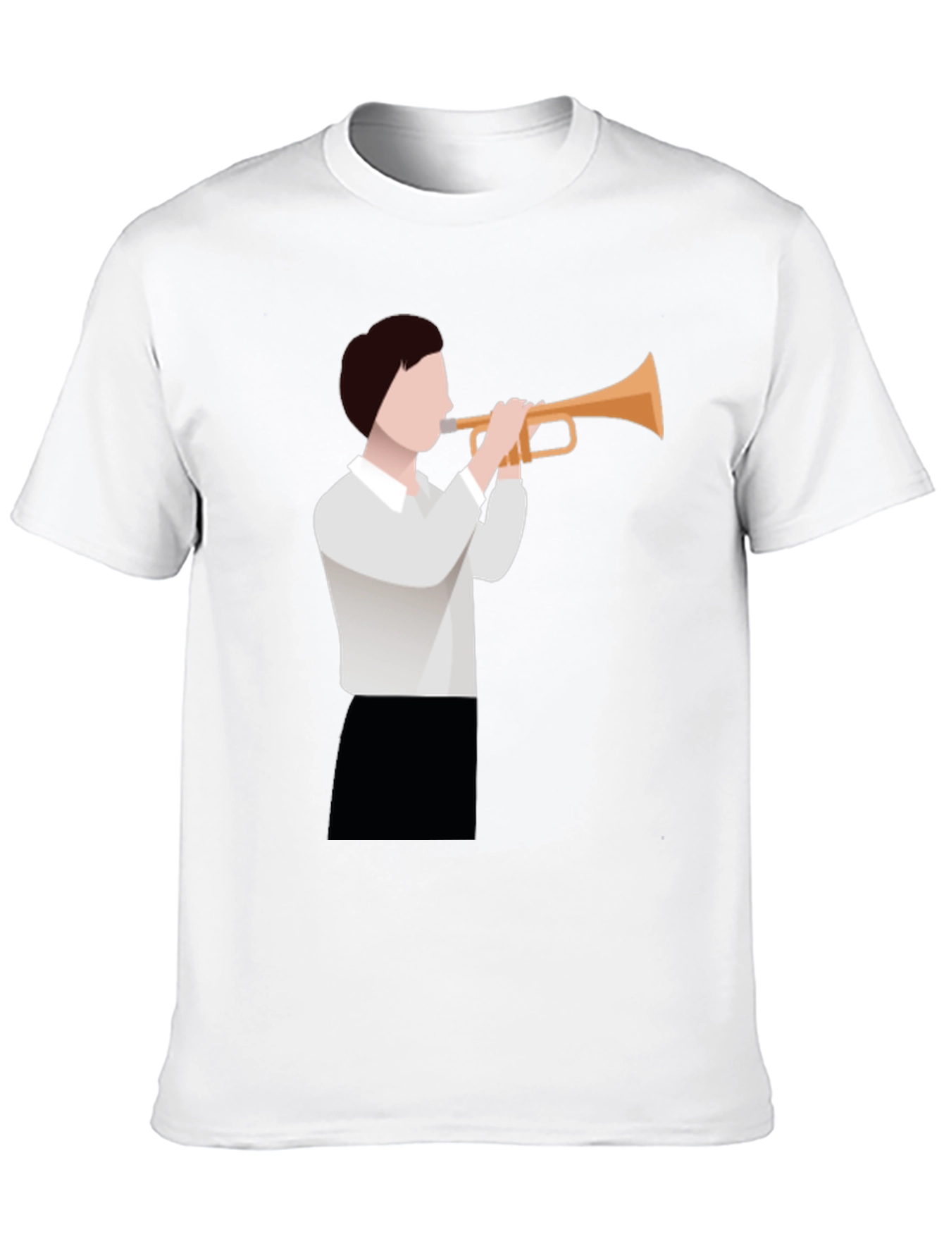 Trumpet Player Graphic T-Shirt - Black