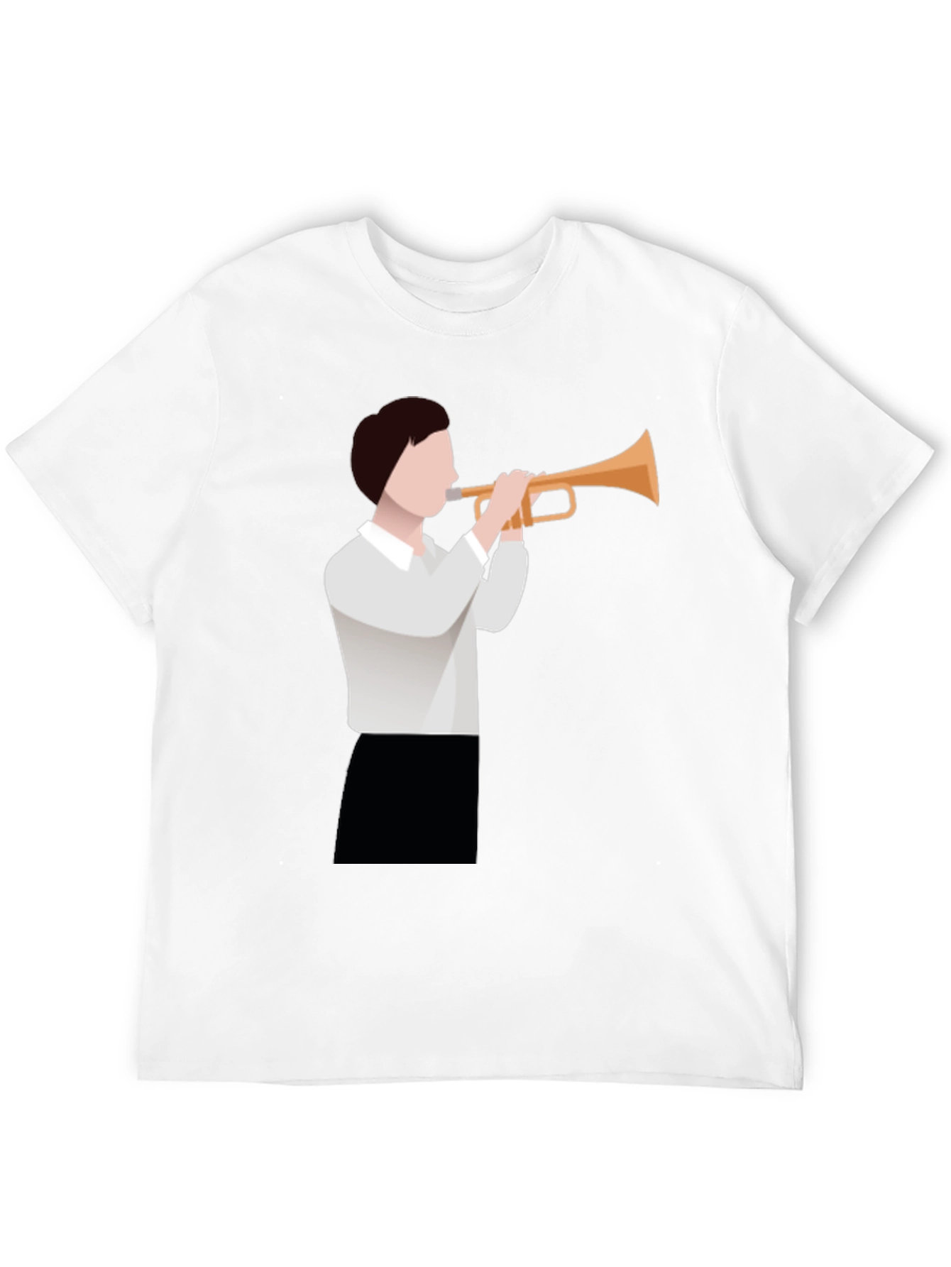 Trumpet Player Graphic T-Shirt - Black