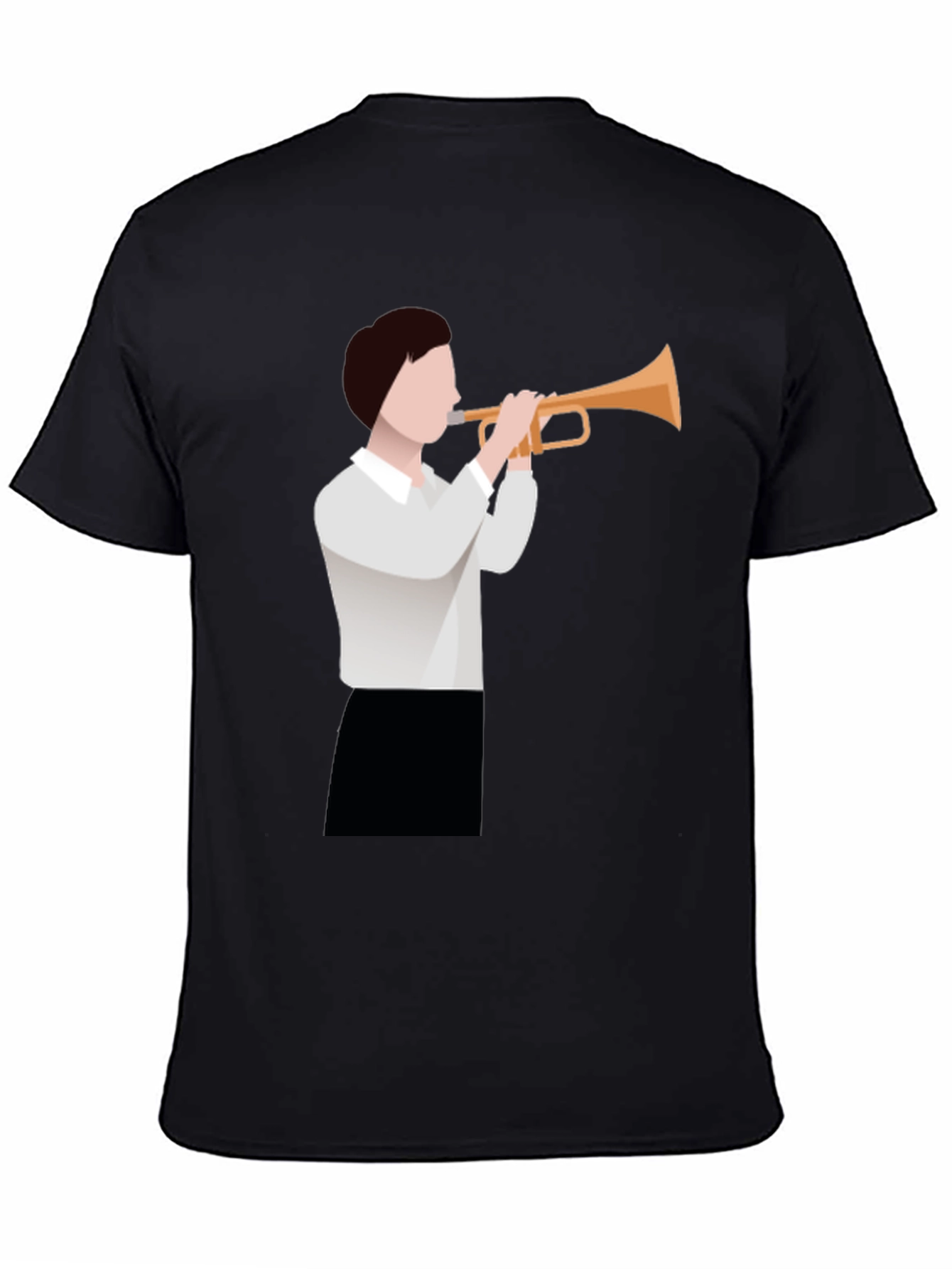 Trumpet Player Graphic T-Shirt - Black