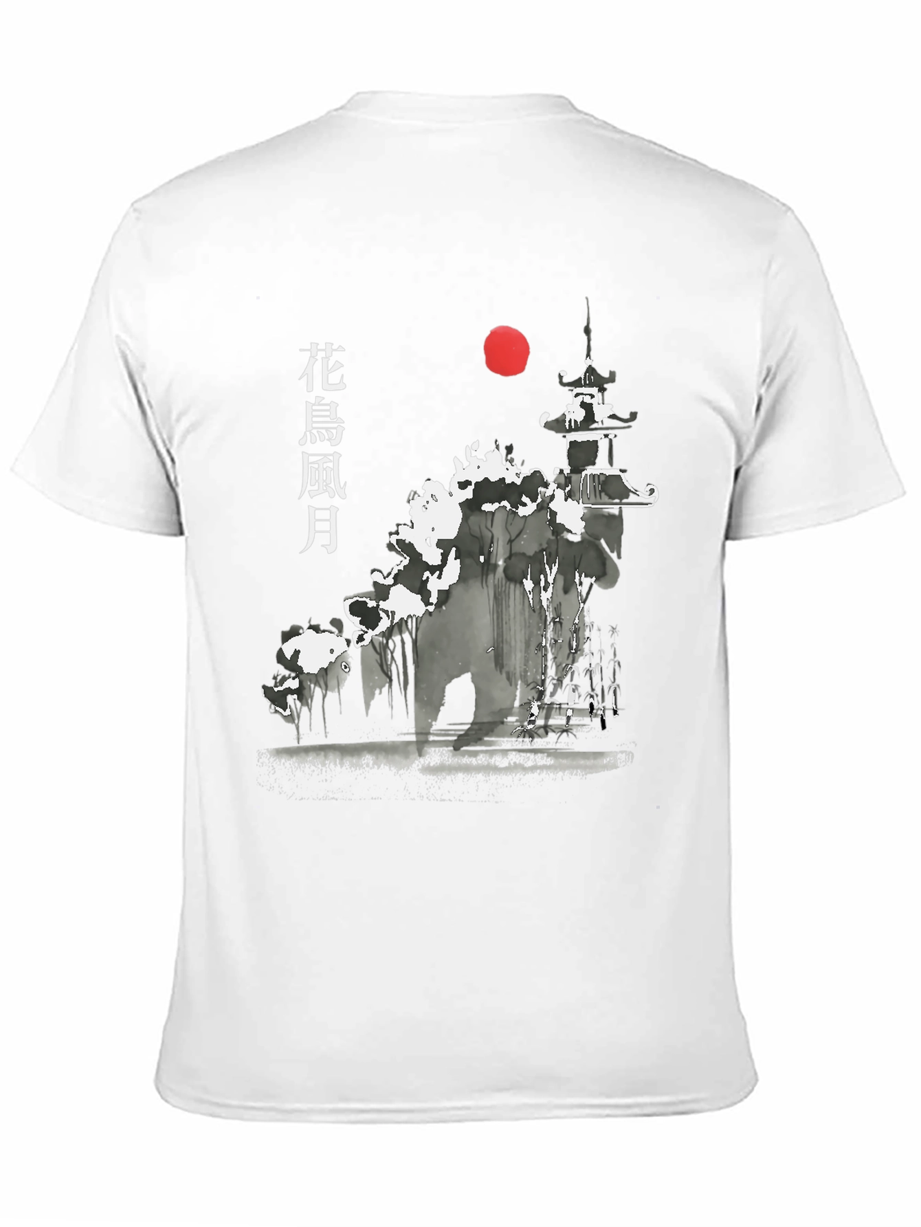 Japanese Art Style Graphic Print T-Shirt