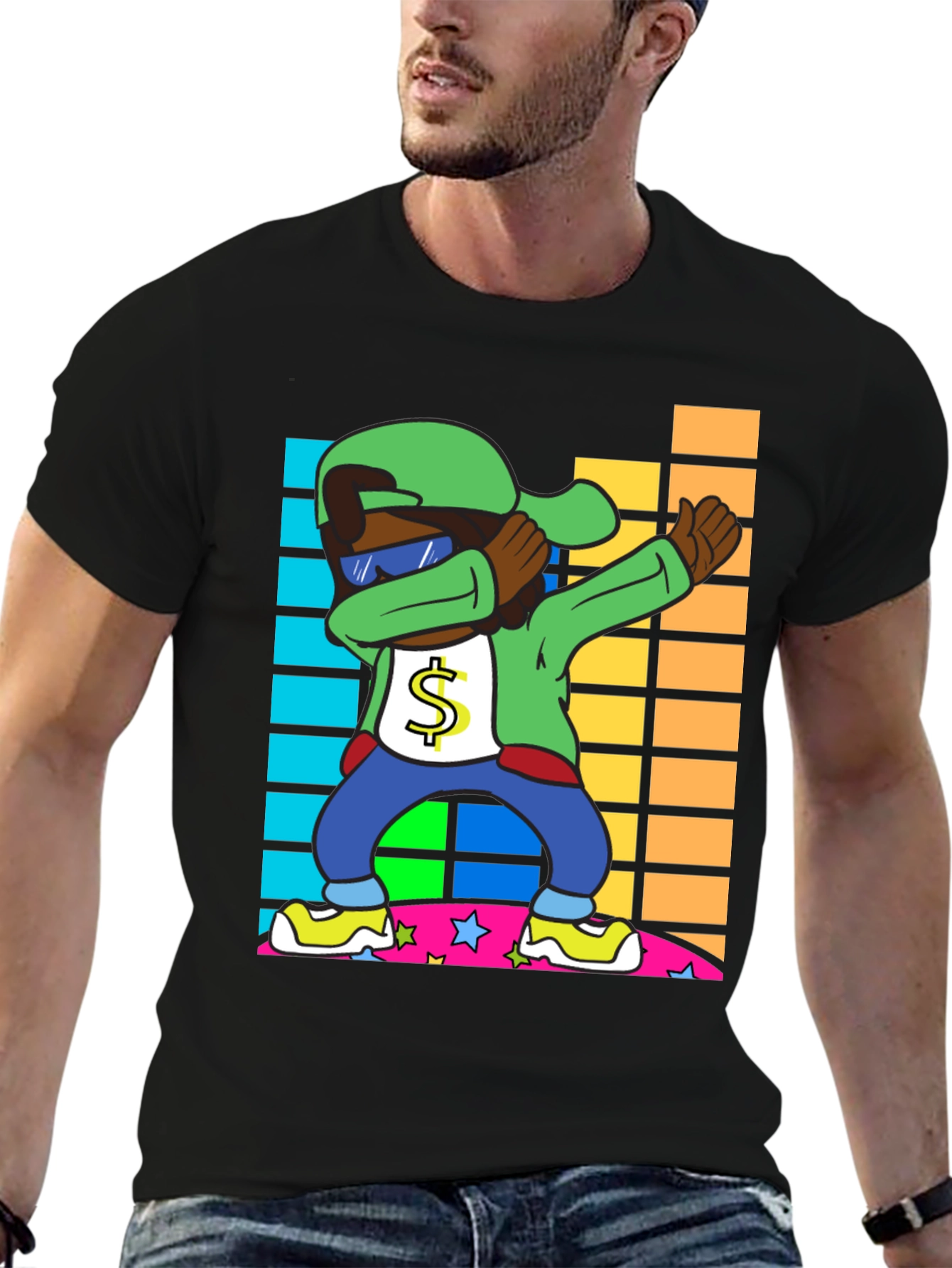 Dabbing Cartoon Character T-Shirt