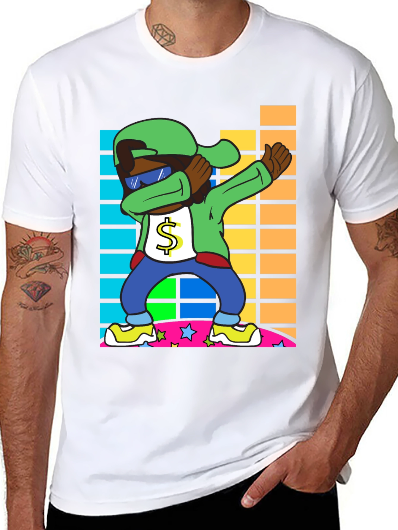 Dabbing Cartoon Character T-Shirt
