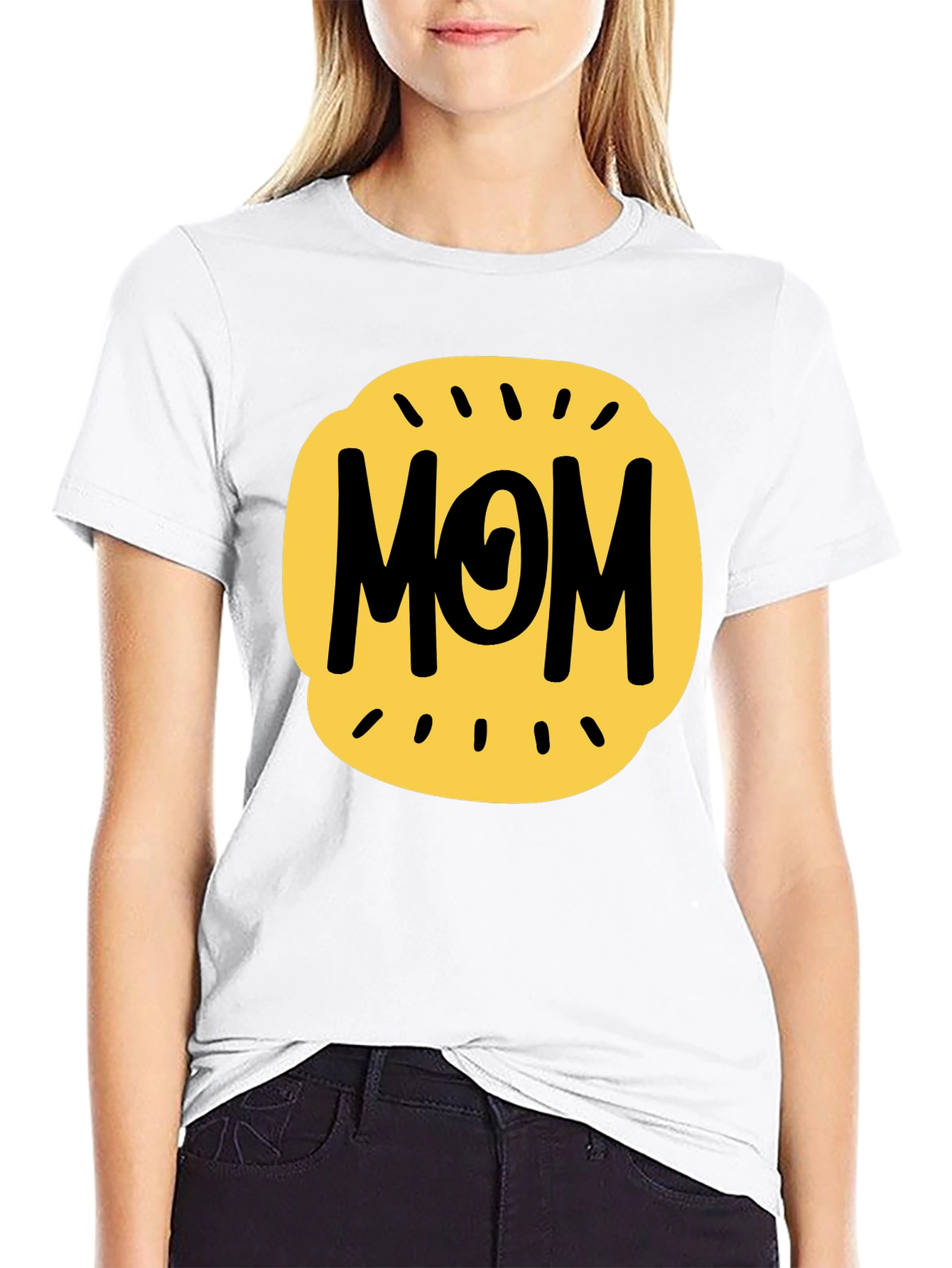 Mom Graphic Tee - Black Cotton Blend