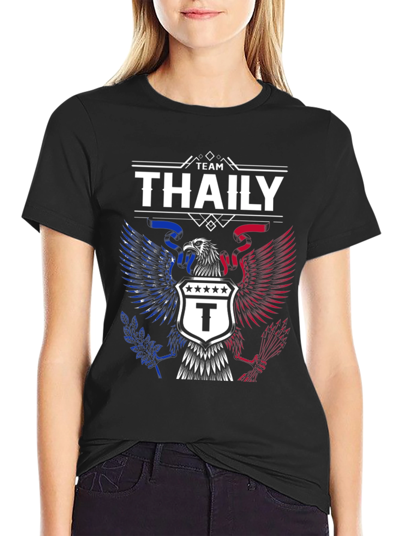 Team Thaily Patriotic T-Shirt: Eagle Shield Design