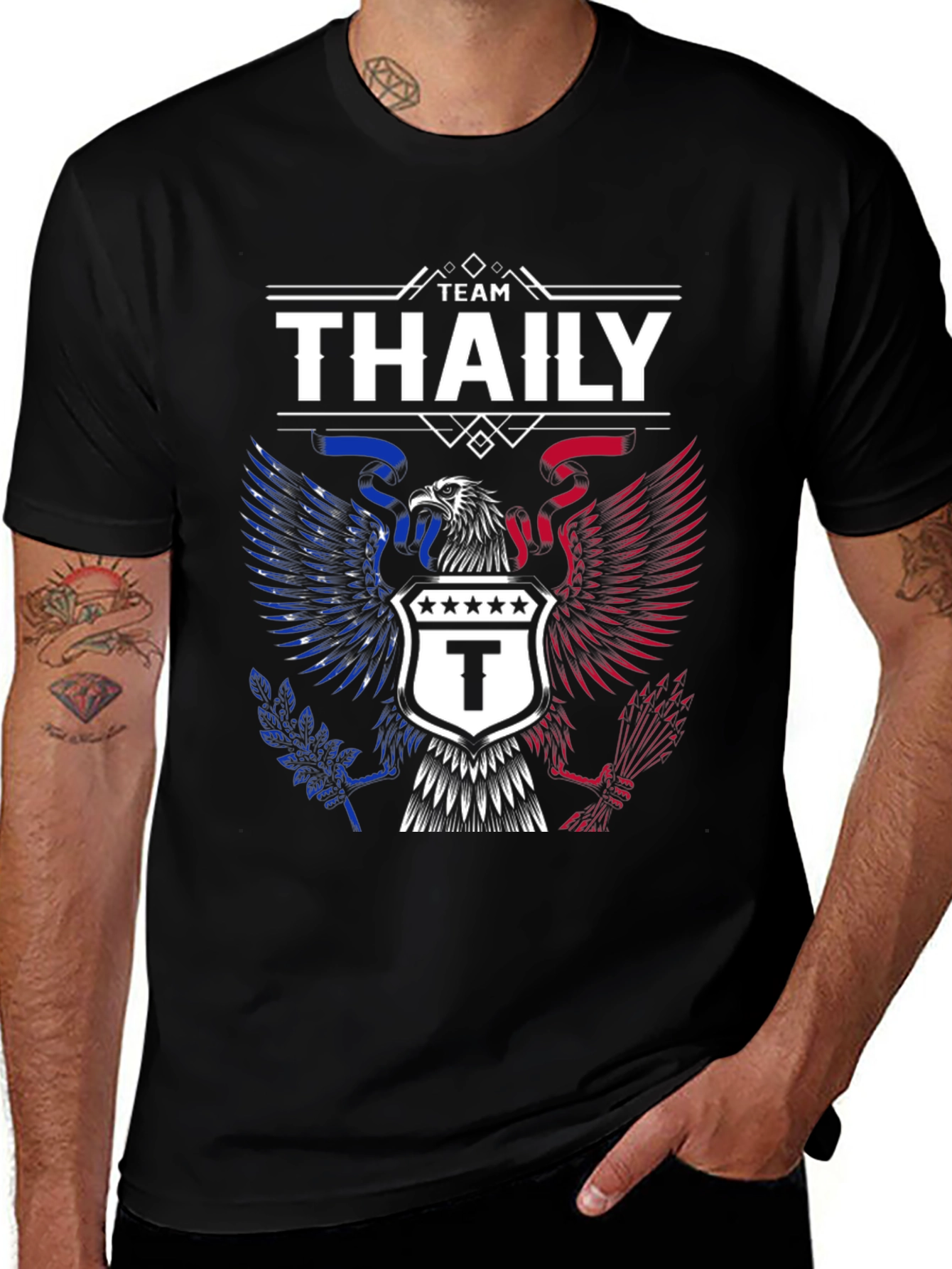 Team Thaily Patriotic T-Shirt: Eagle Shield Design