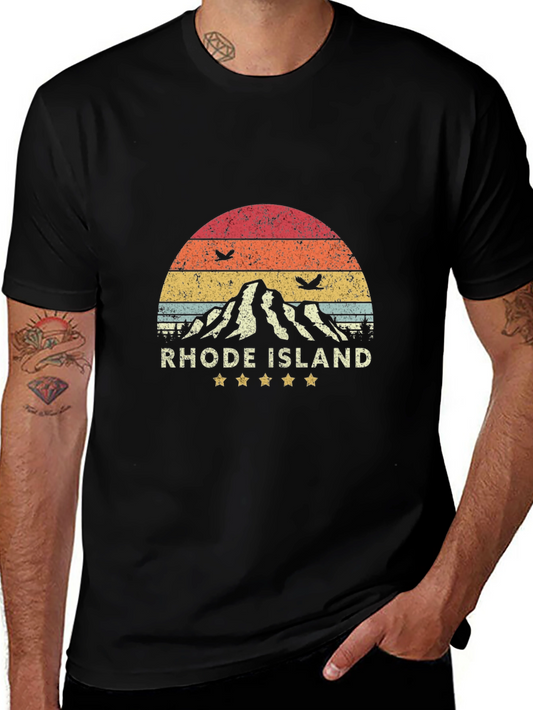 Rhode Island Retro Graphic Tee - Vintage Style