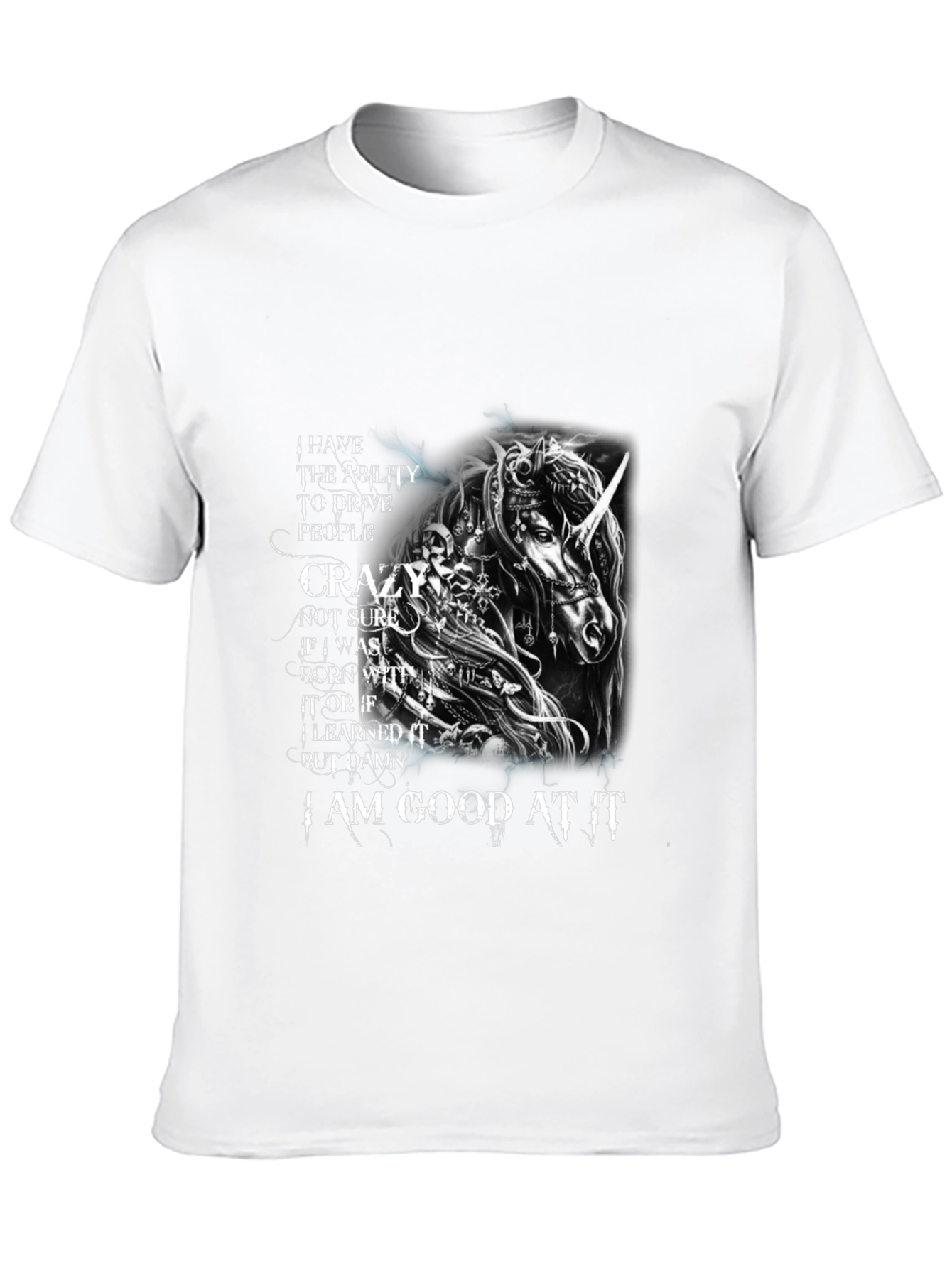 Unicorn Drive People Crazy Black T-Shirt