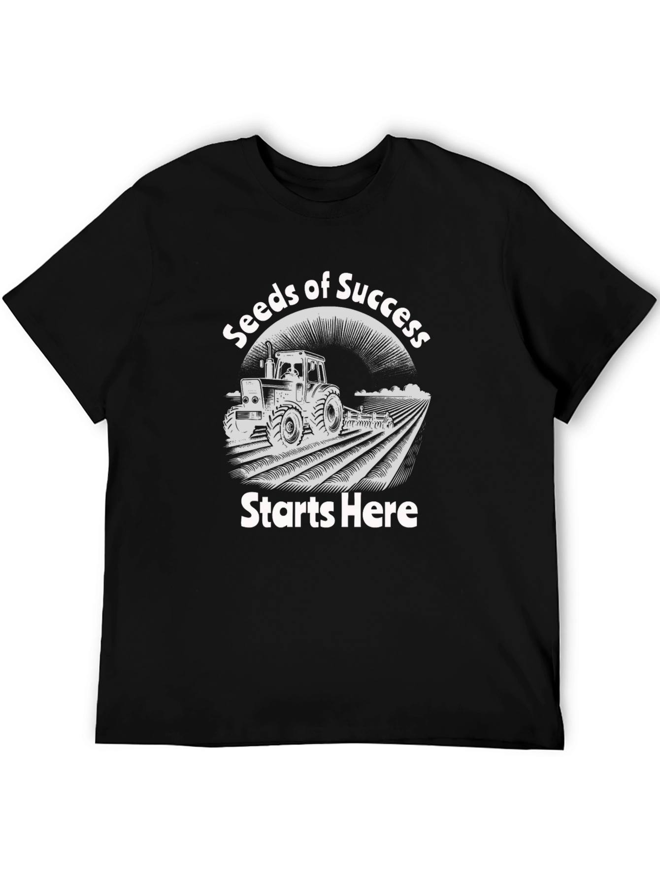 Seeds of Success Graphic Tee - Black Cotton T-Shirt