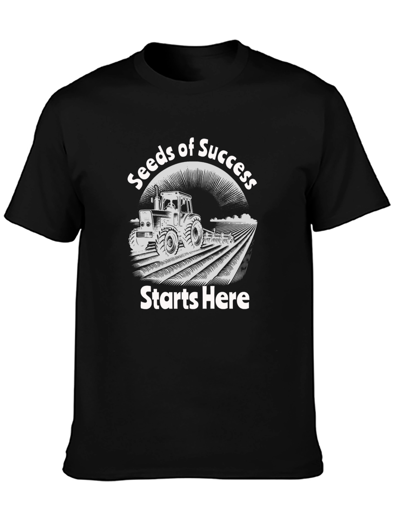 Seeds of Success Graphic Tee - Black Cotton T-Shirt