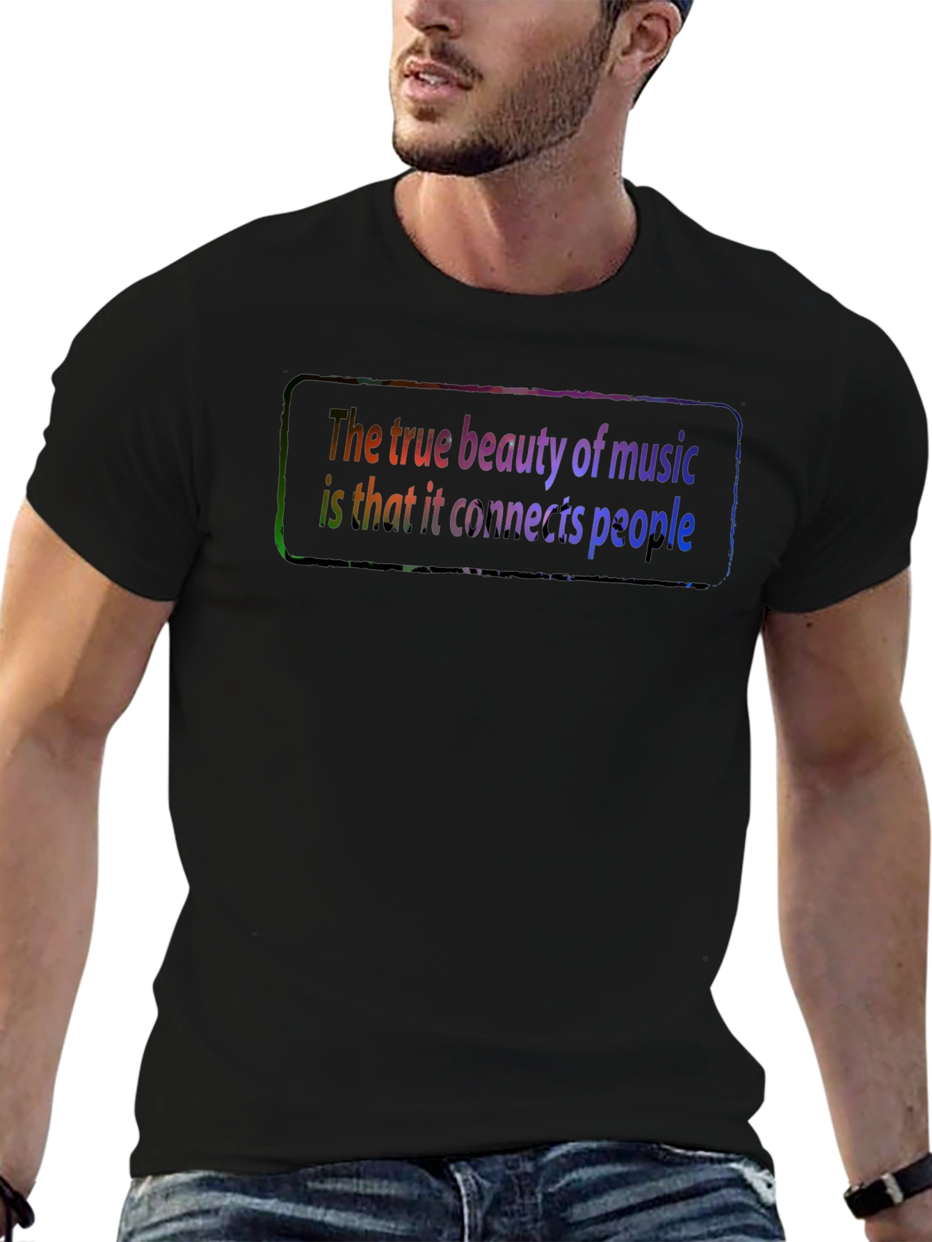 Music Connects People Graphic Tee - Black