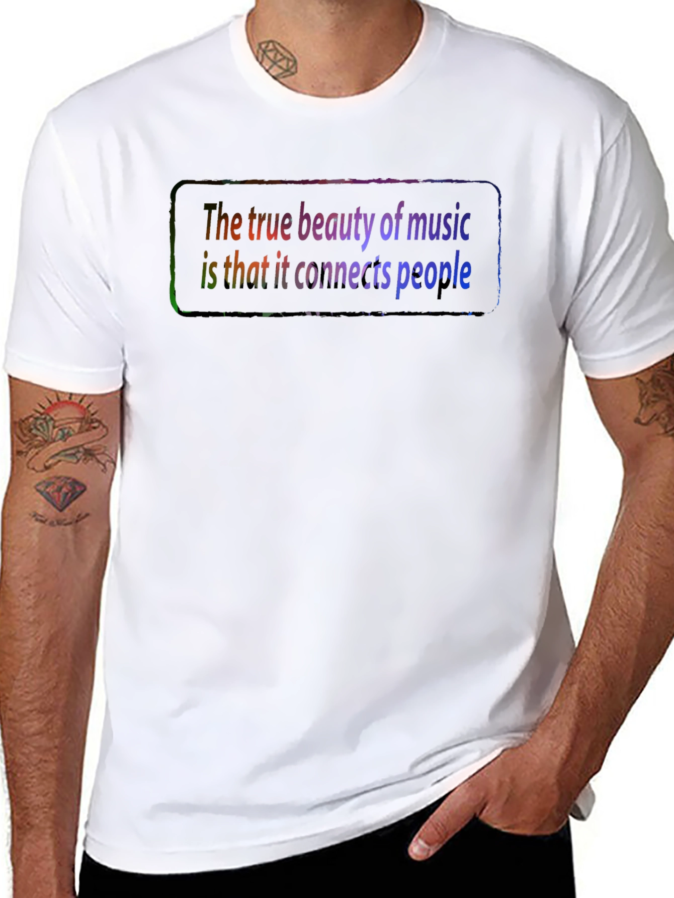 Music Connects People Graphic Tee - Black