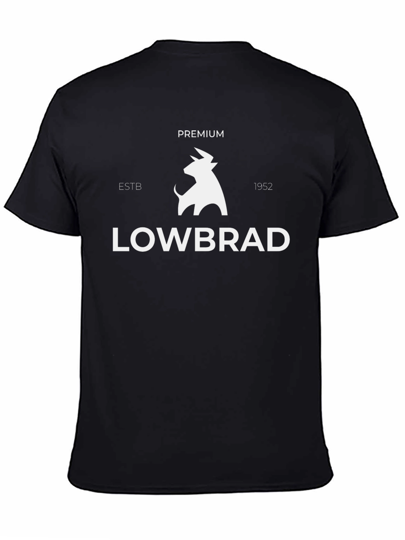 Premium Lowbrad Black Graphic Tee