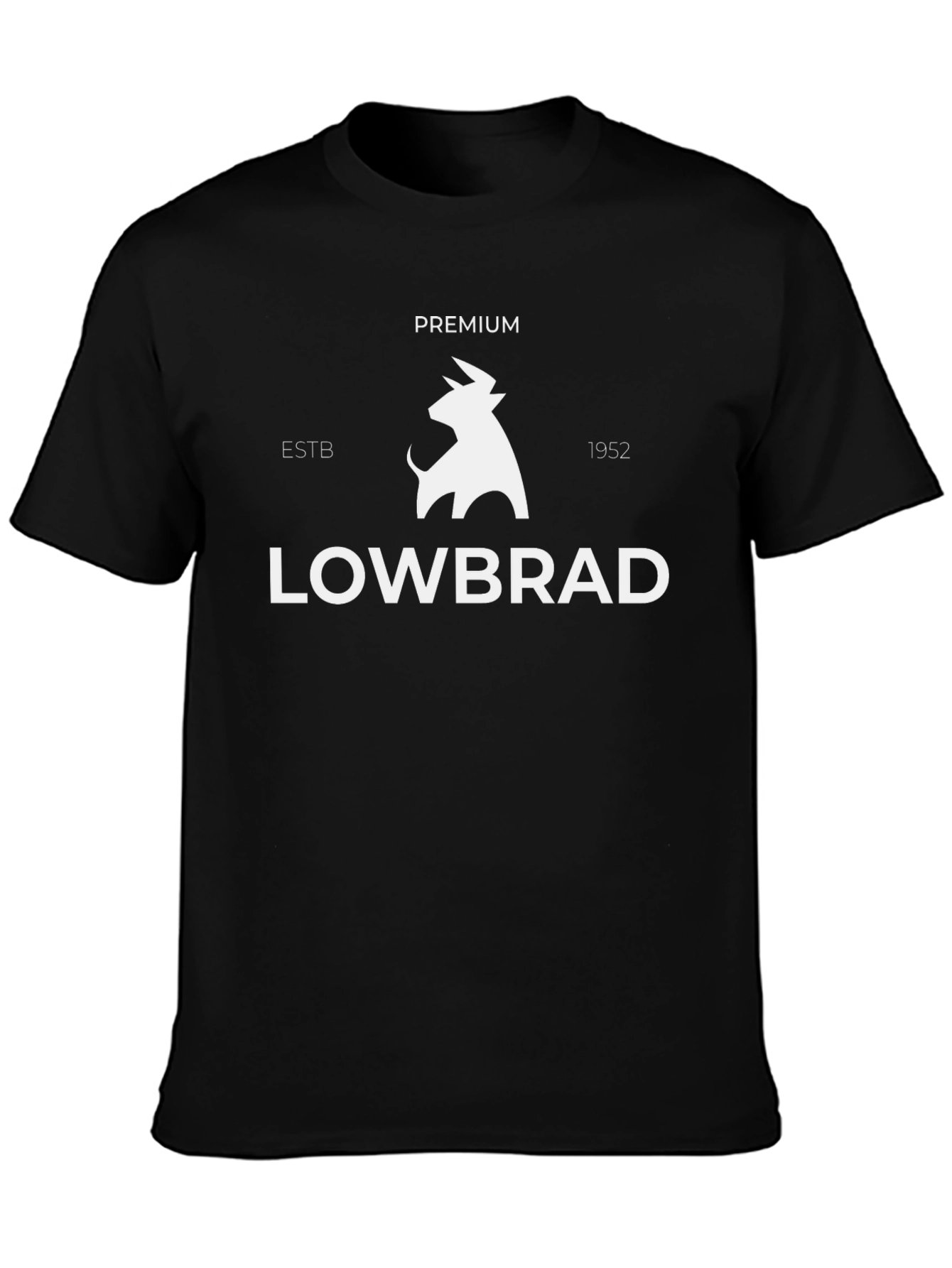 Premium Lowbrad Black Graphic Tee
