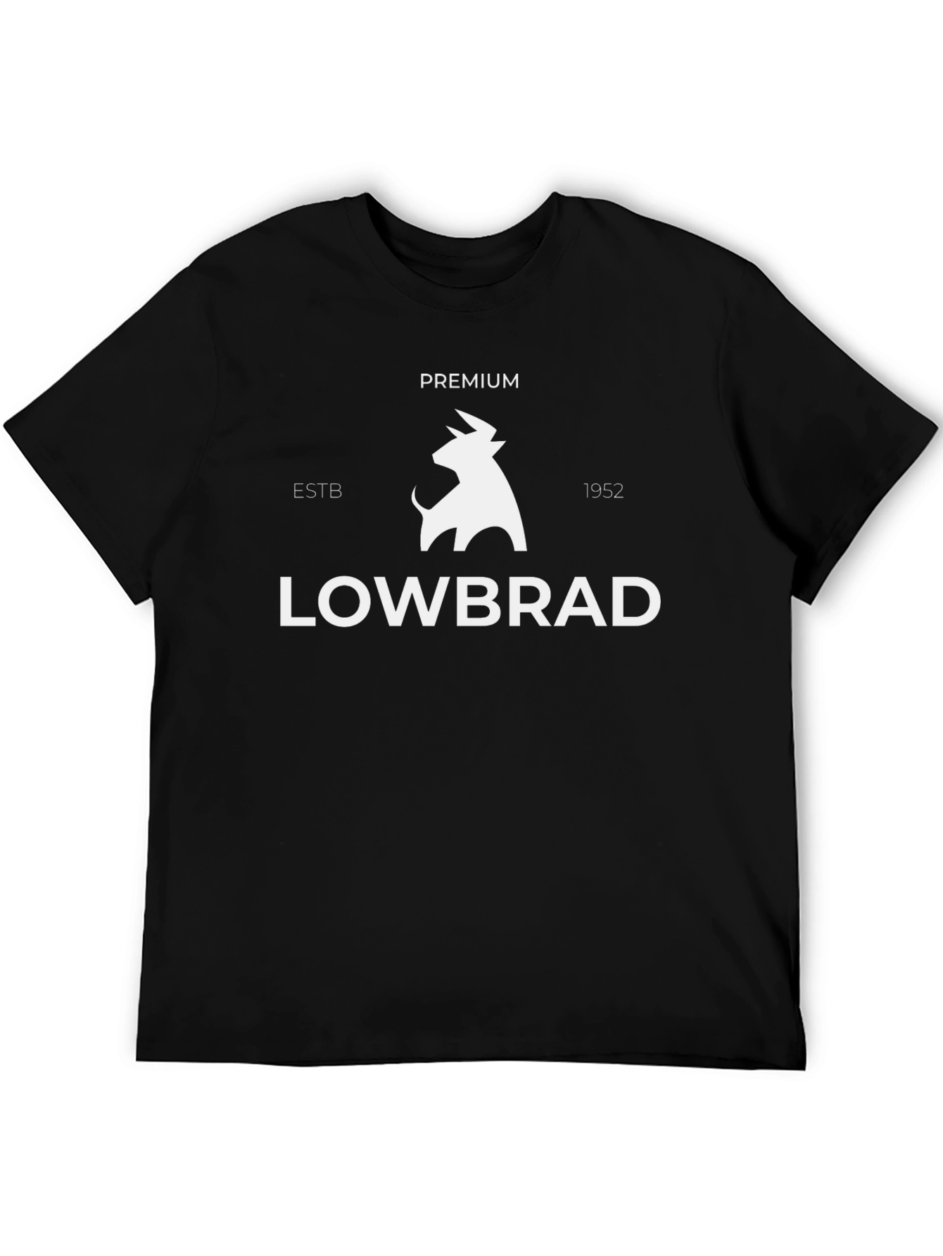 Premium Lowbrad Black Graphic Tee