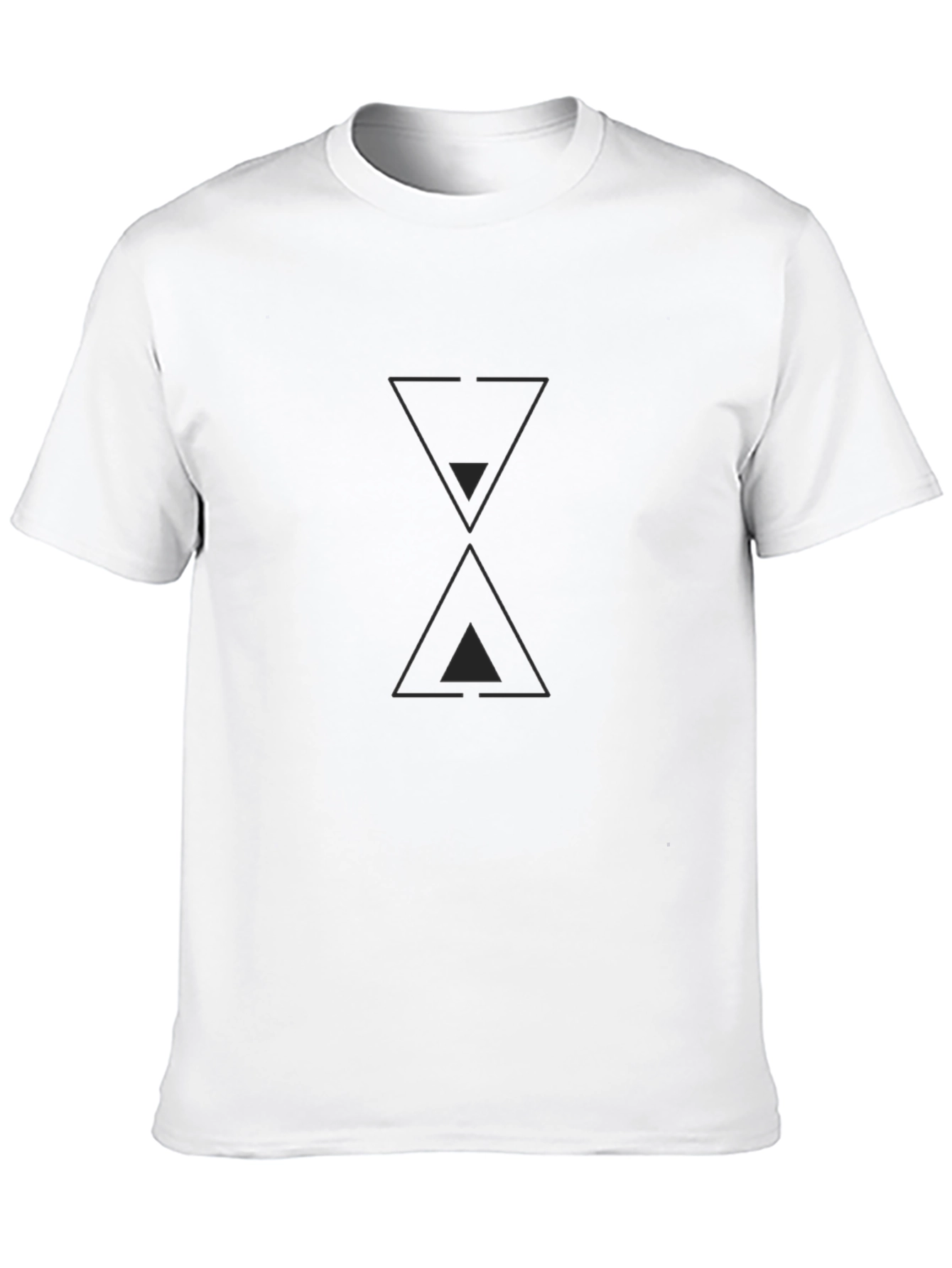 Mens Black T-Shirt with Hourglass Graphic