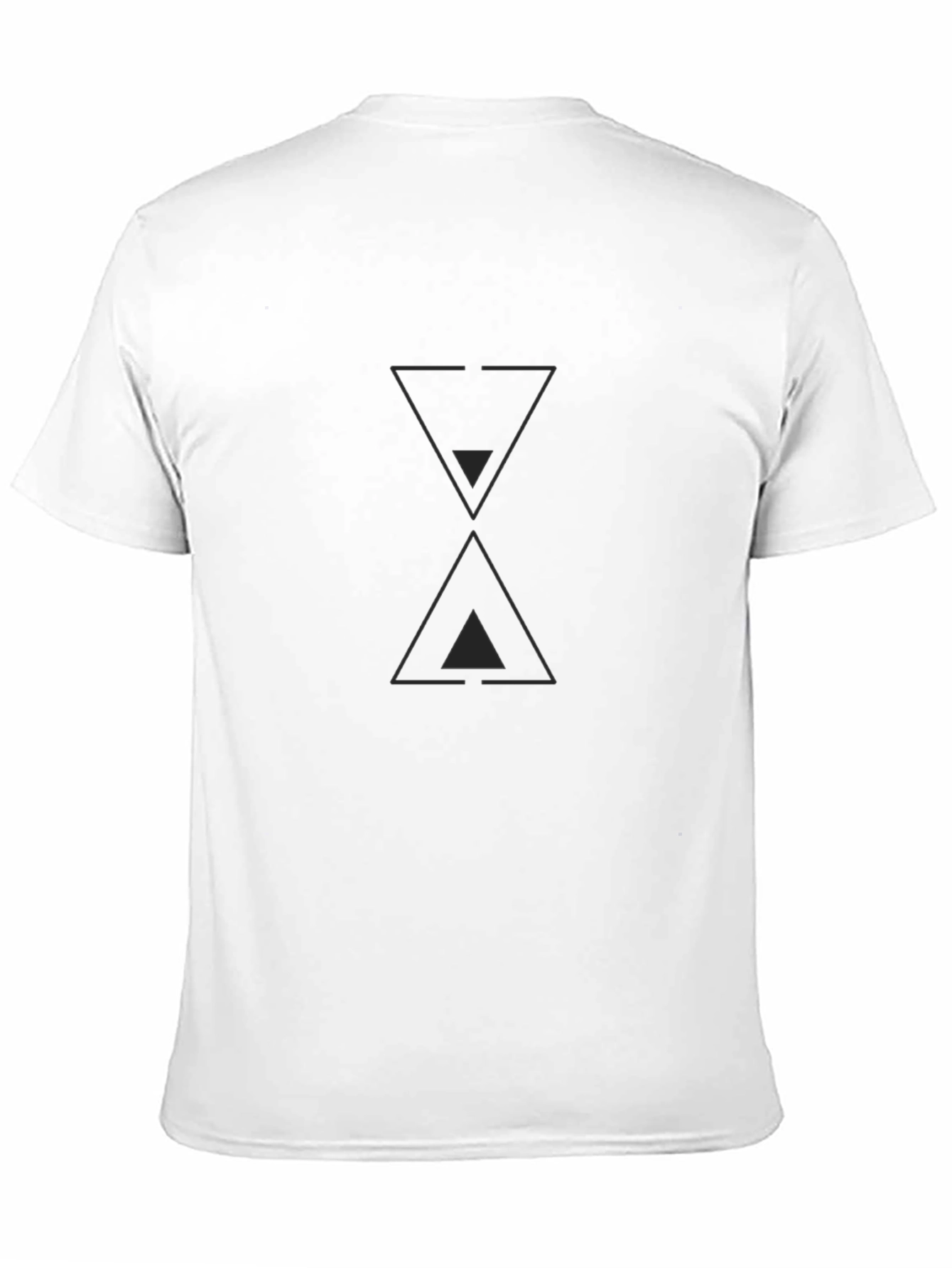 Mens Black T-Shirt with Hourglass Graphic