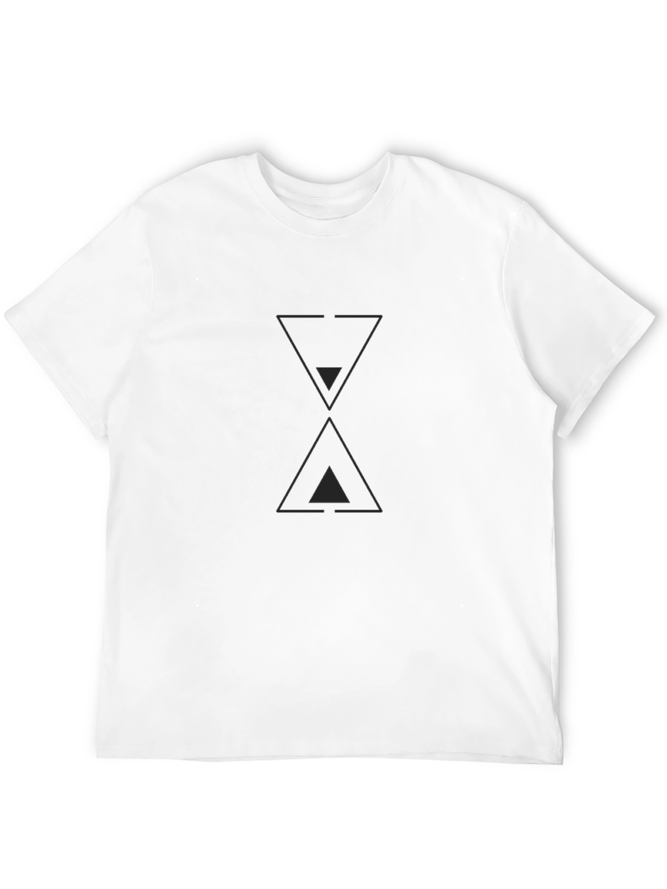 Mens Black T-Shirt with Hourglass Graphic