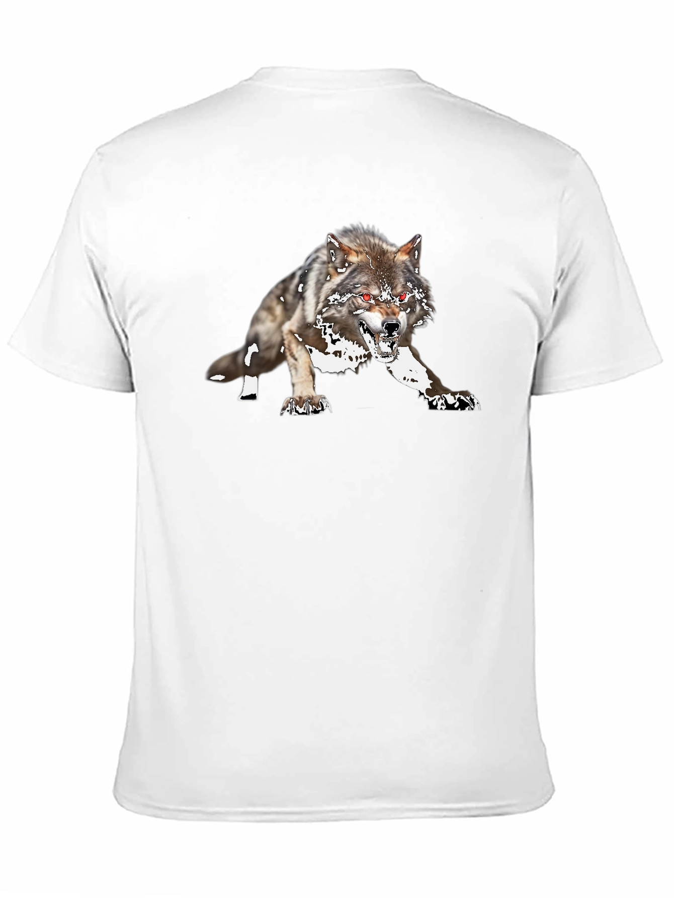 Black Wolf Graphic Tee - Fierce Animal Design