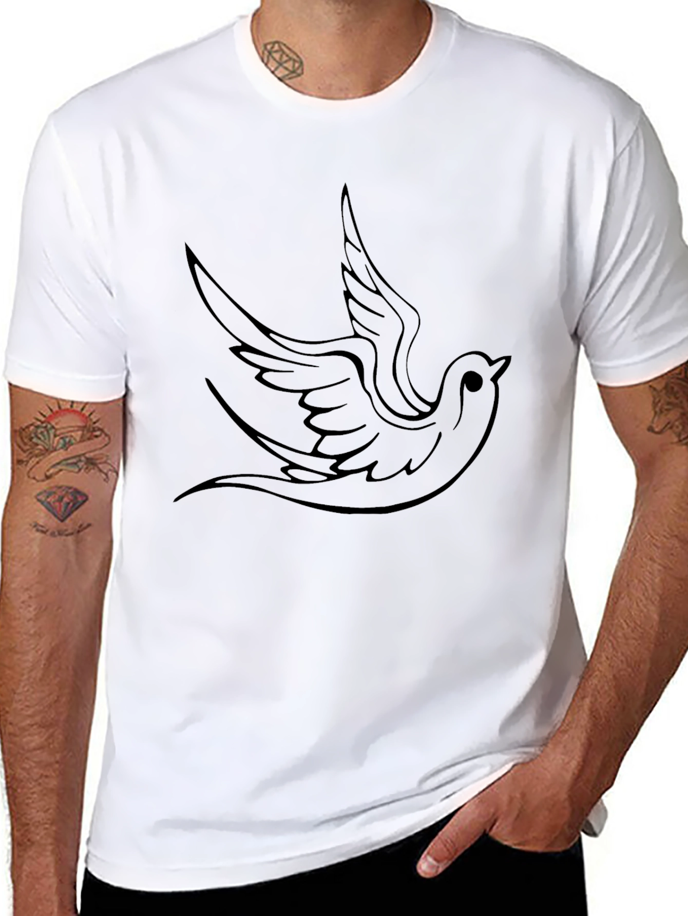 Black Bird Graphic Tee - Stylish & Comfortable