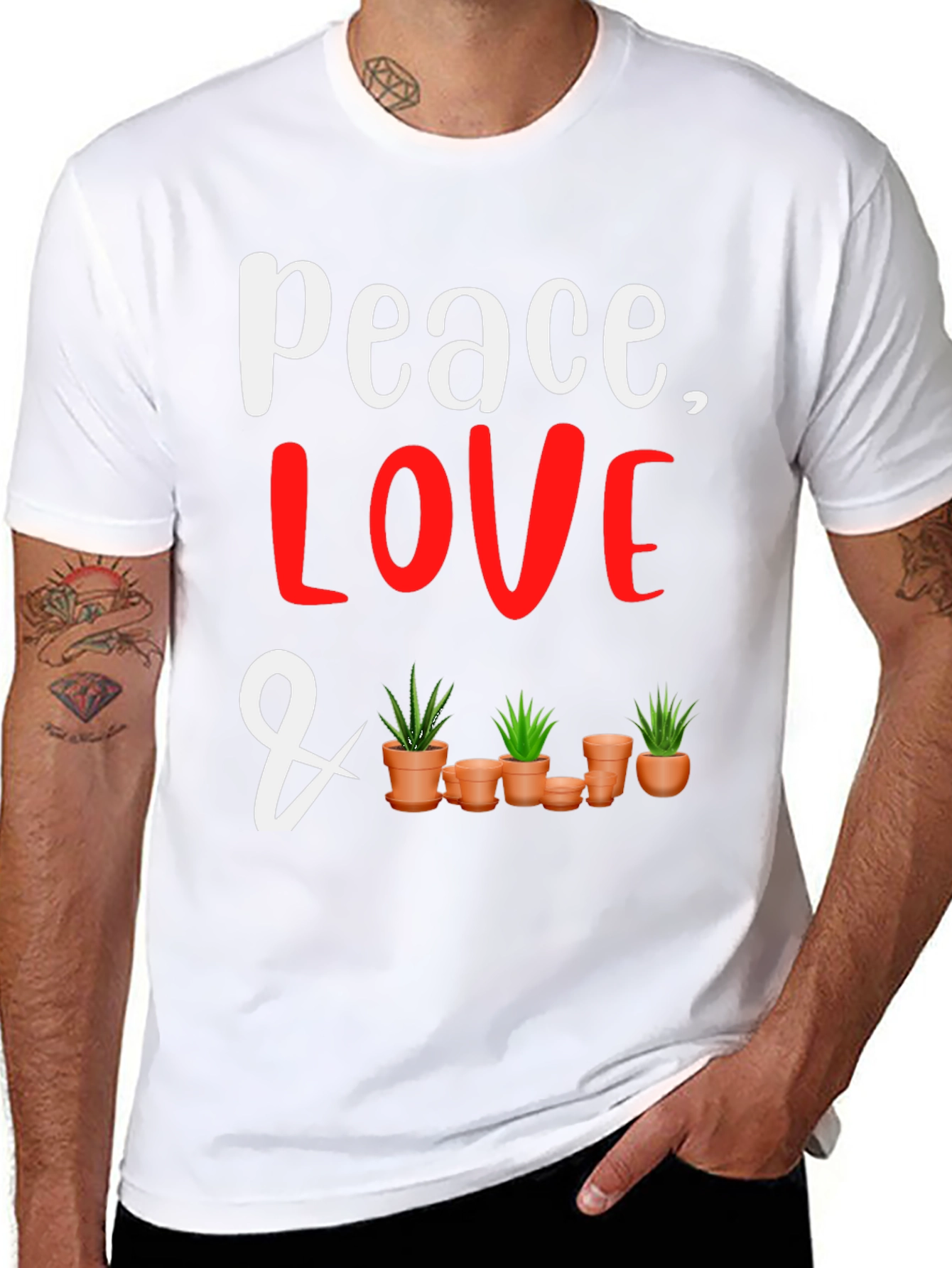 Peace Love and Plants Graphic Tee