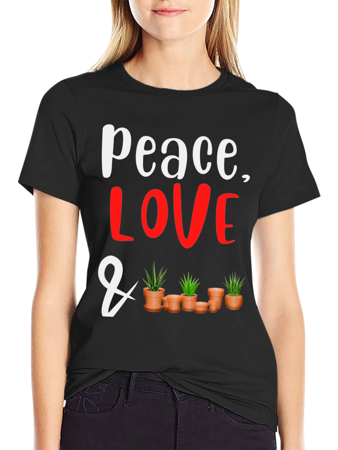 Peace Love and Plants Graphic Tee