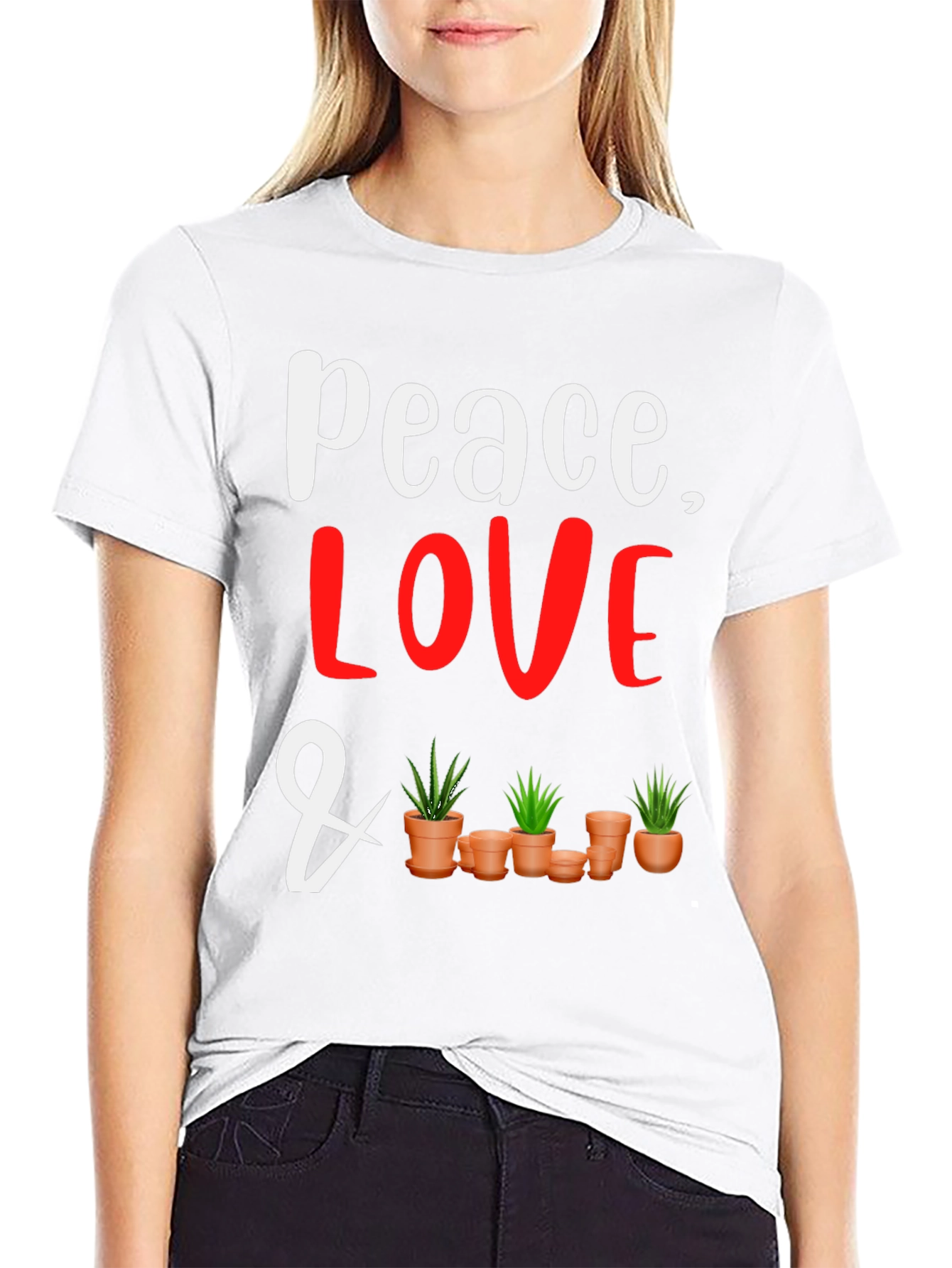 Peace Love and Plants Graphic Tee
