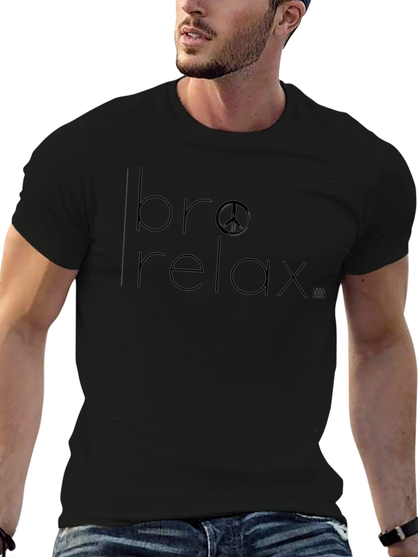 Bro Relax Peace Sign Graphic Tee